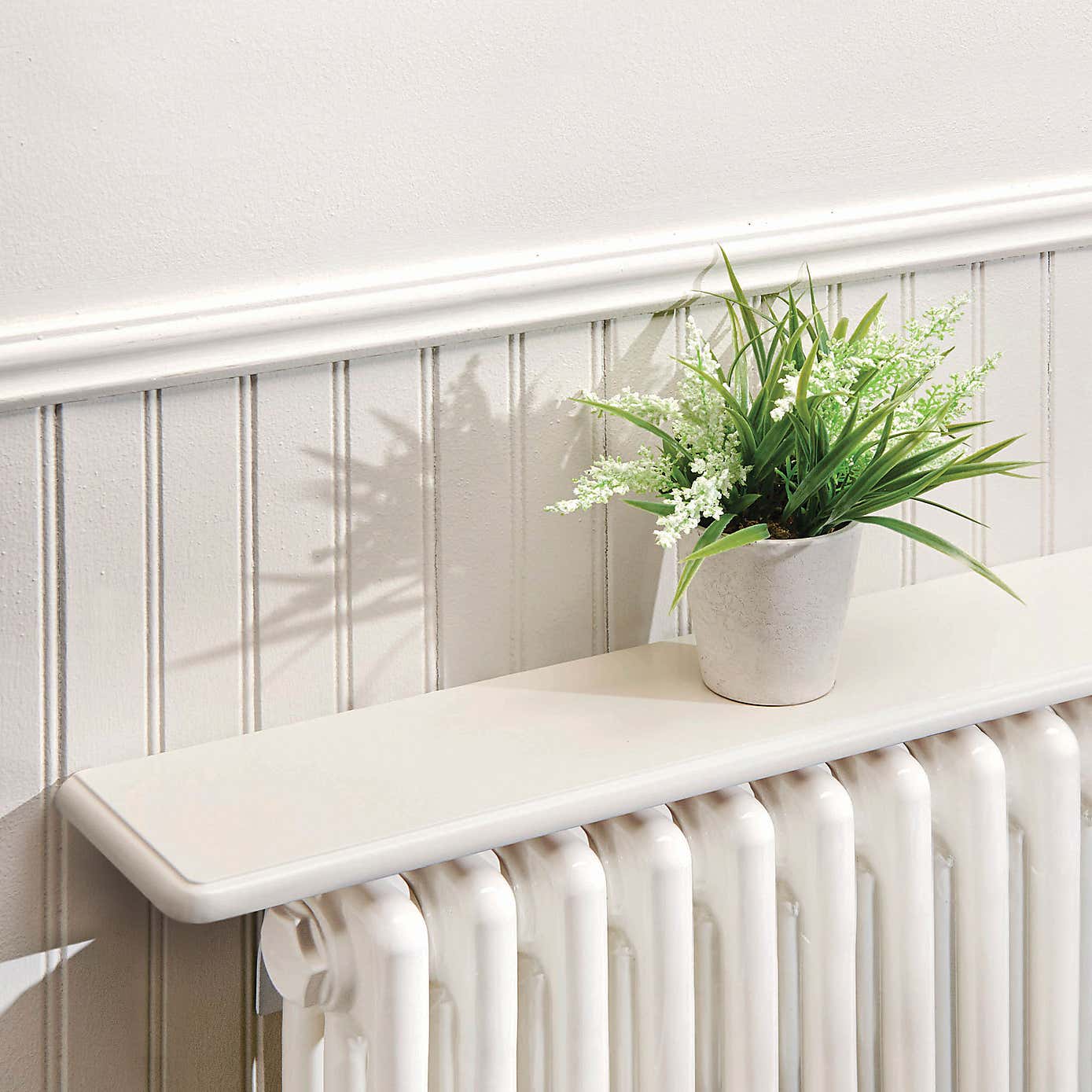 White Radiator Shelf