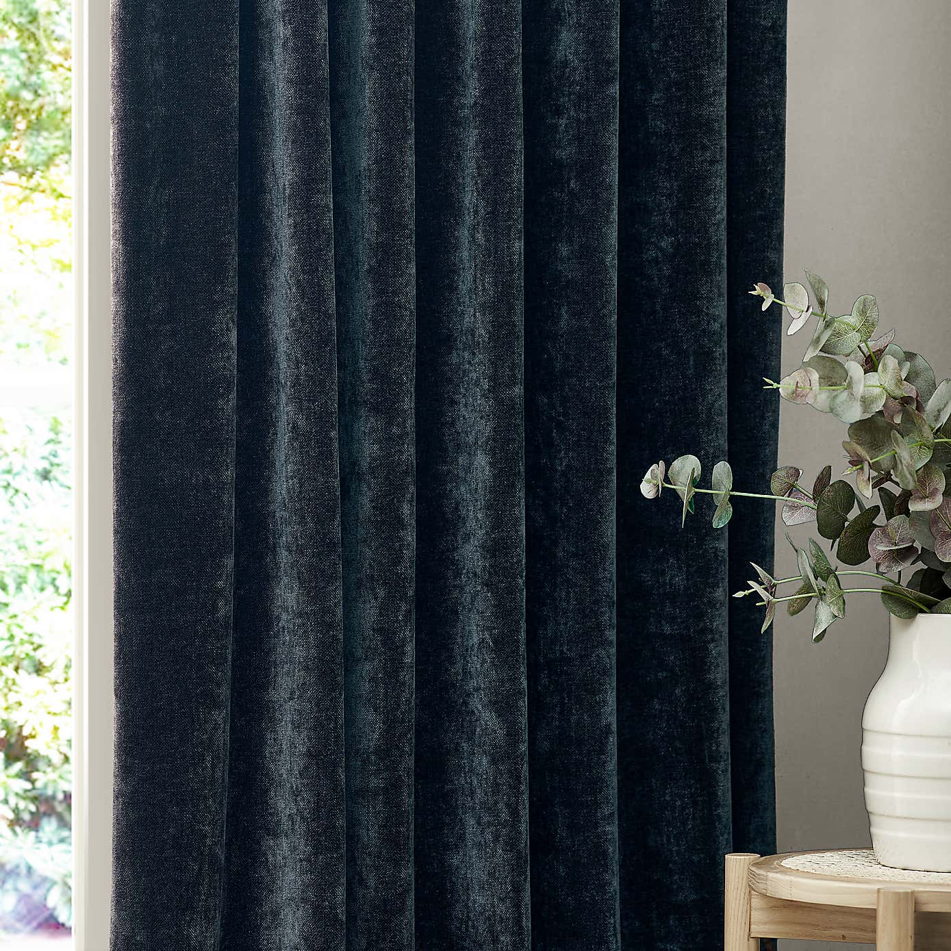 Yard Heavy Chenille Pencil Pleat Curtains
