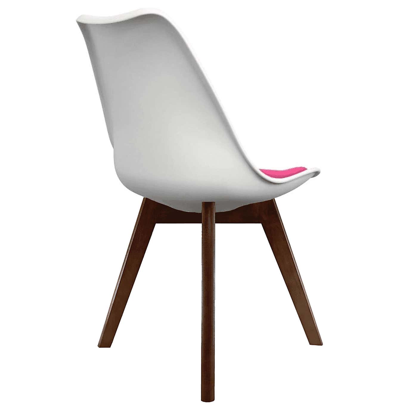 Fusion Living Soho White Plastic Dining Chair with Squared Legs
