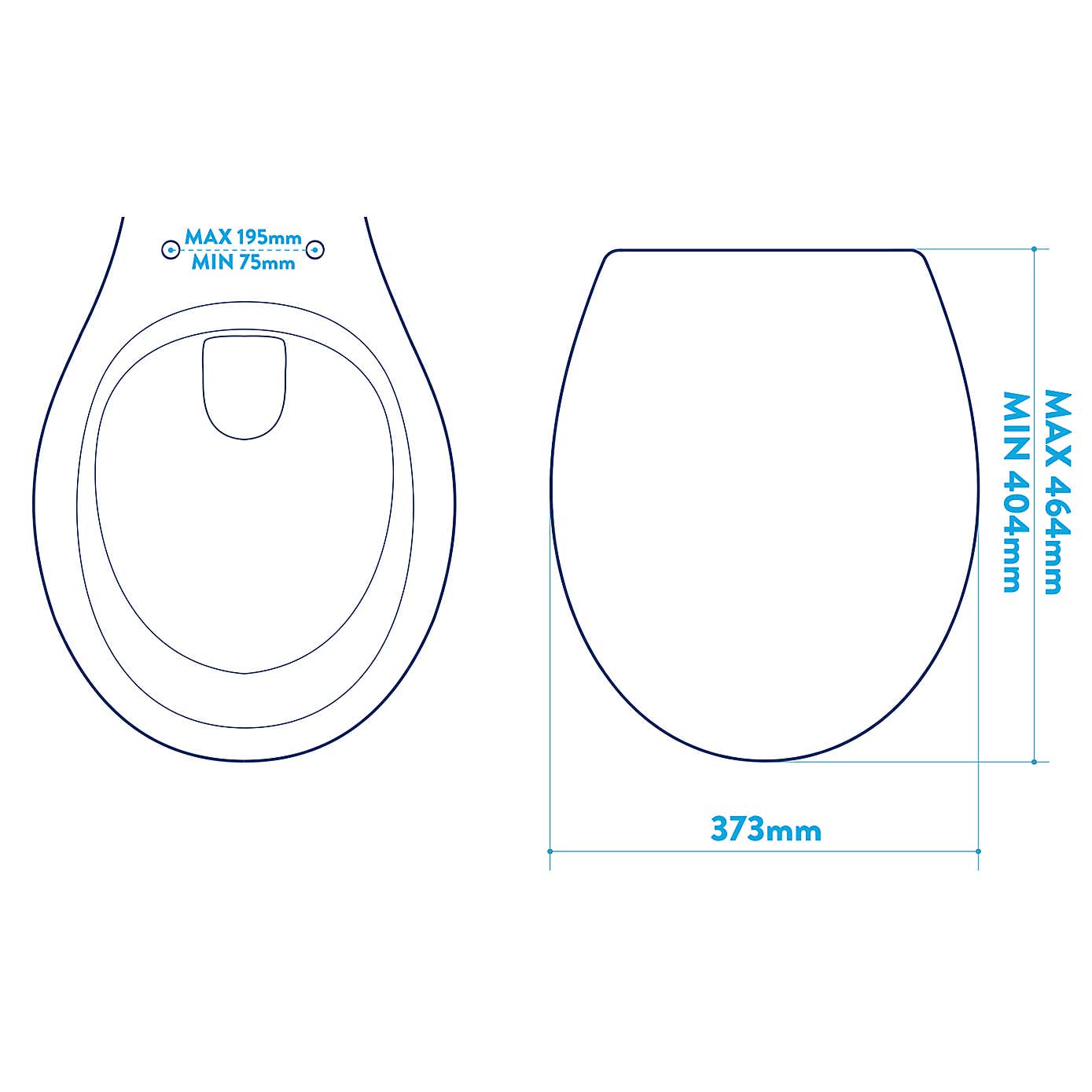 Croydex Lomond White Stick-n-Lock Oval Family Toilet Seat