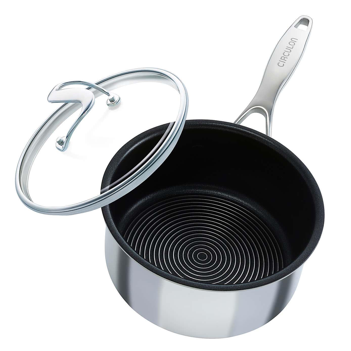 Circulon C Series Non-Stick Tri-Ply Stainless Steel 3 Piece Saucepan Set