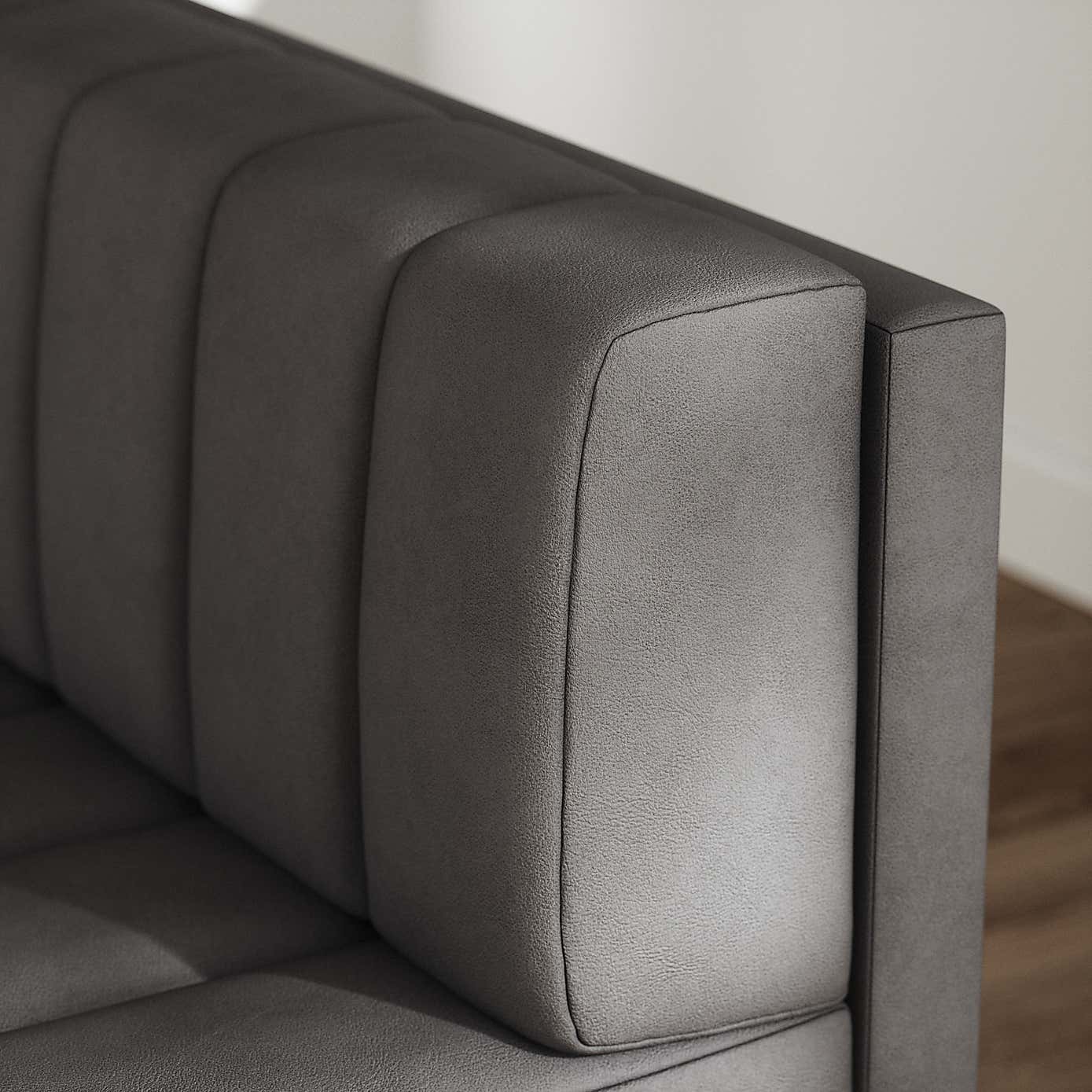 Amali Corner Dining Bench, Faux Leather