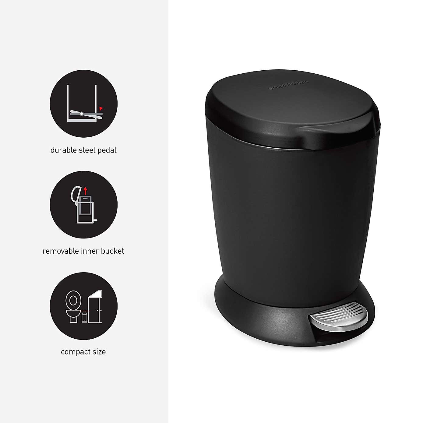 simplehuman Mini 6 Litre Pedal Bin