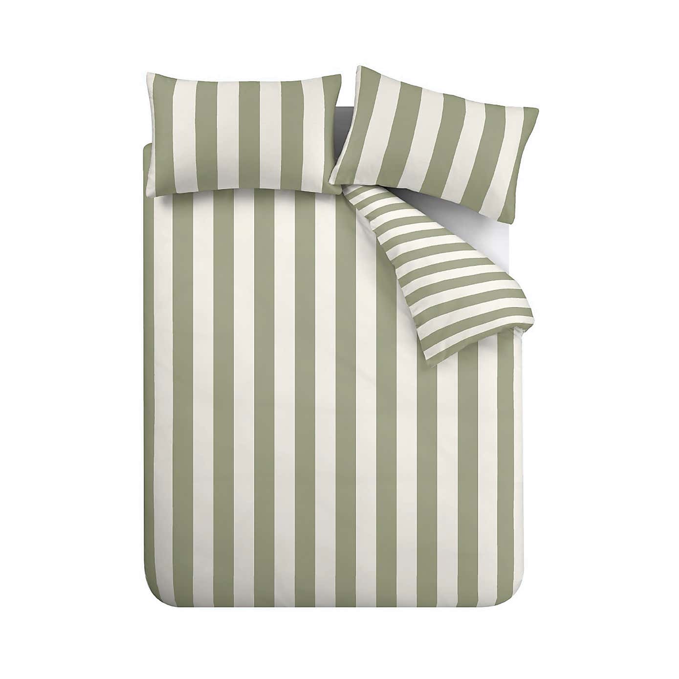 Catherine Lansfield Cove Stripe Duvet Cover and Pillowcase Set