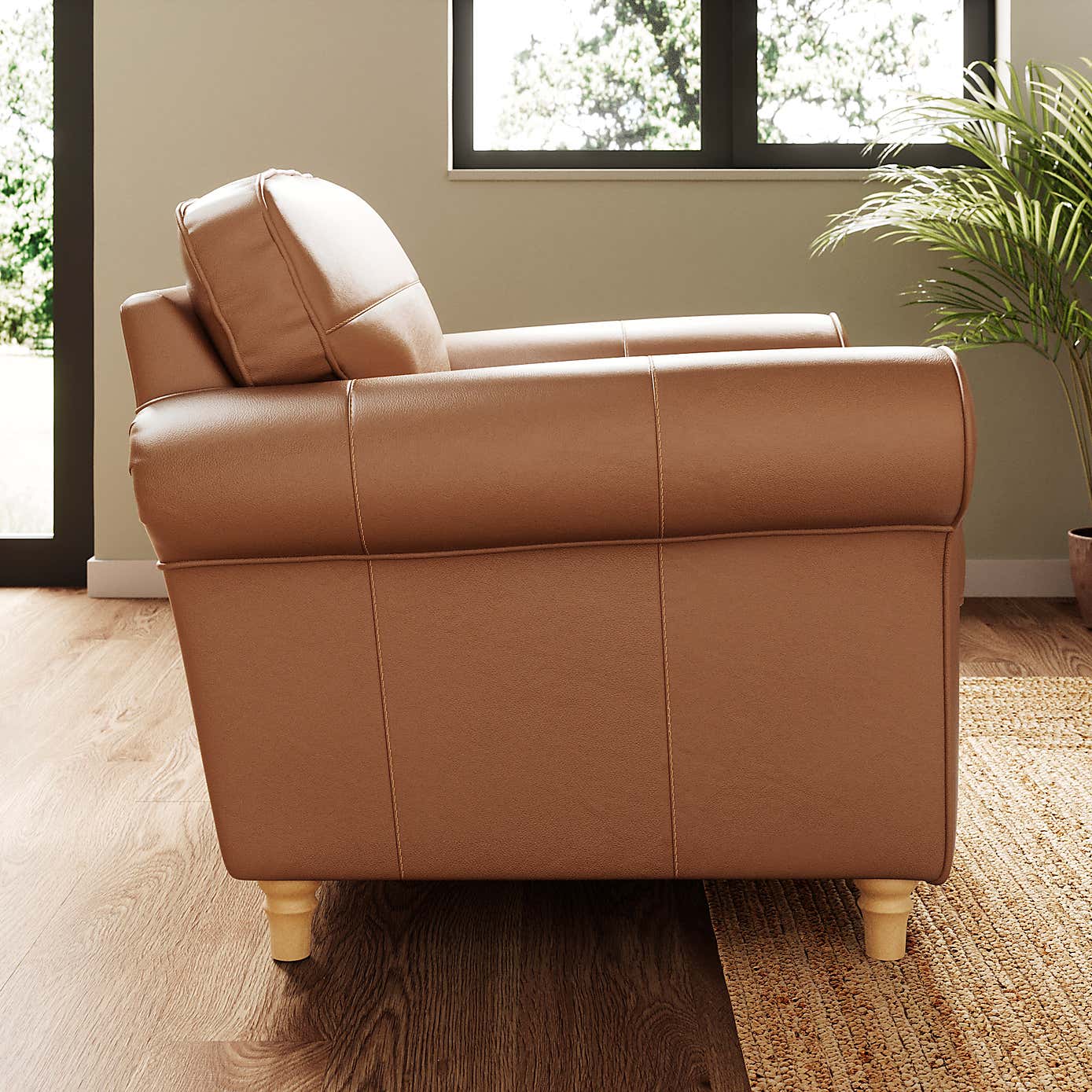 Flori Classic Leather Armchair