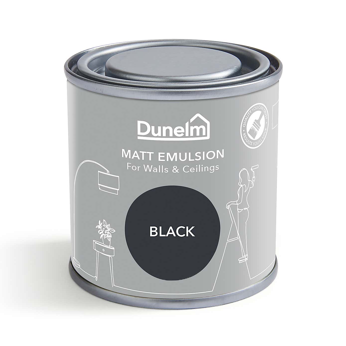 Dunelm Black Matt Emulsion Paint