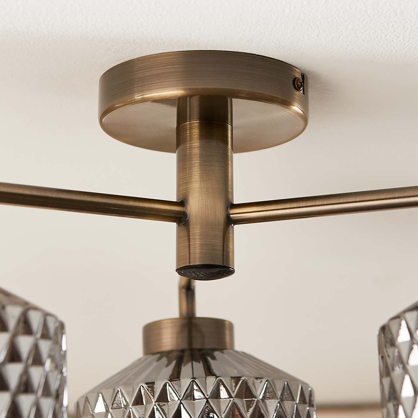 Abingdon 3 Light Semi Flush Ceiling Light