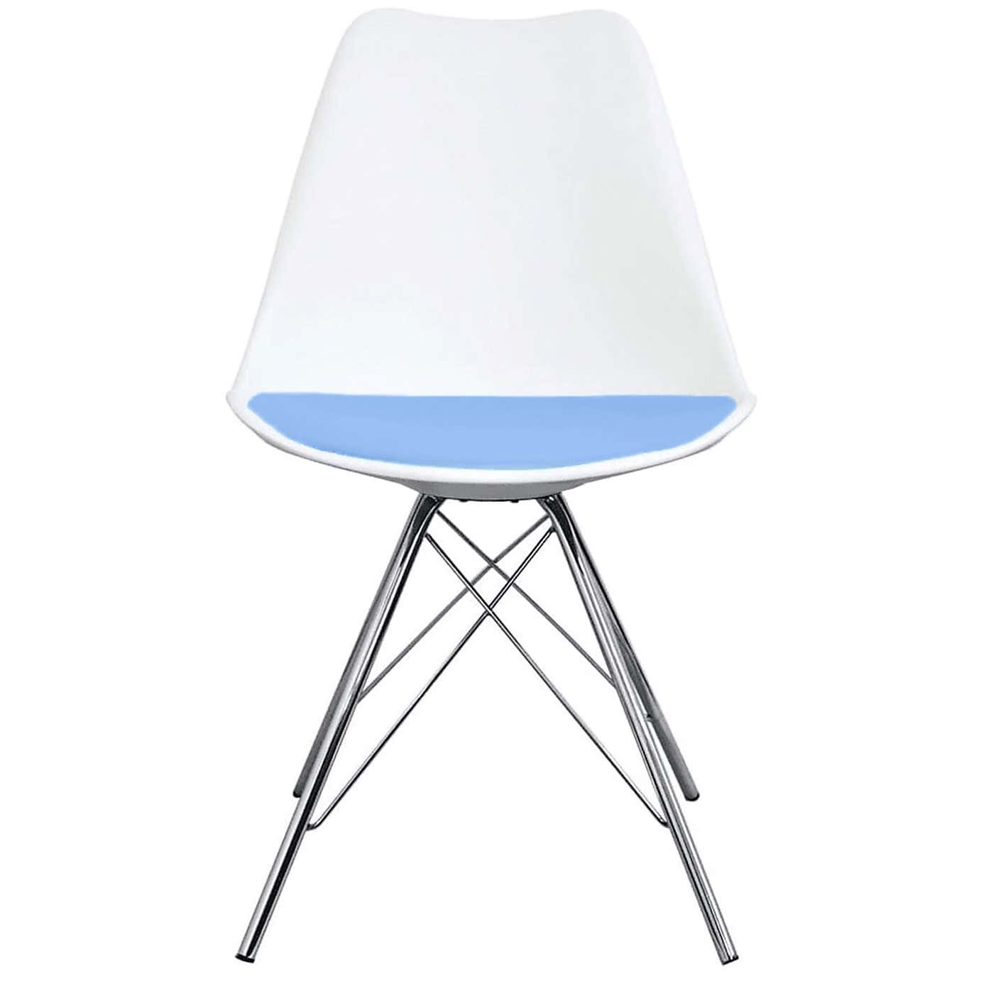 Fusion Living Soho White Plastic Dining Chair