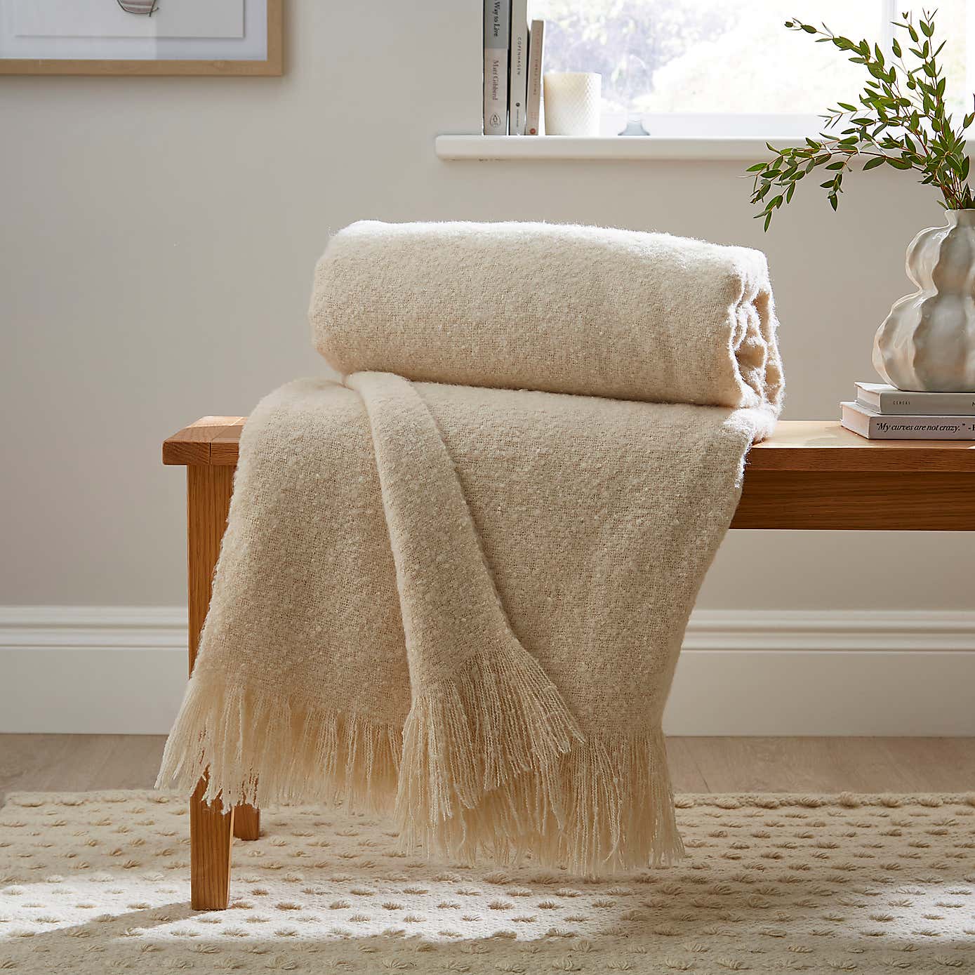 Brushed Boucle Throw