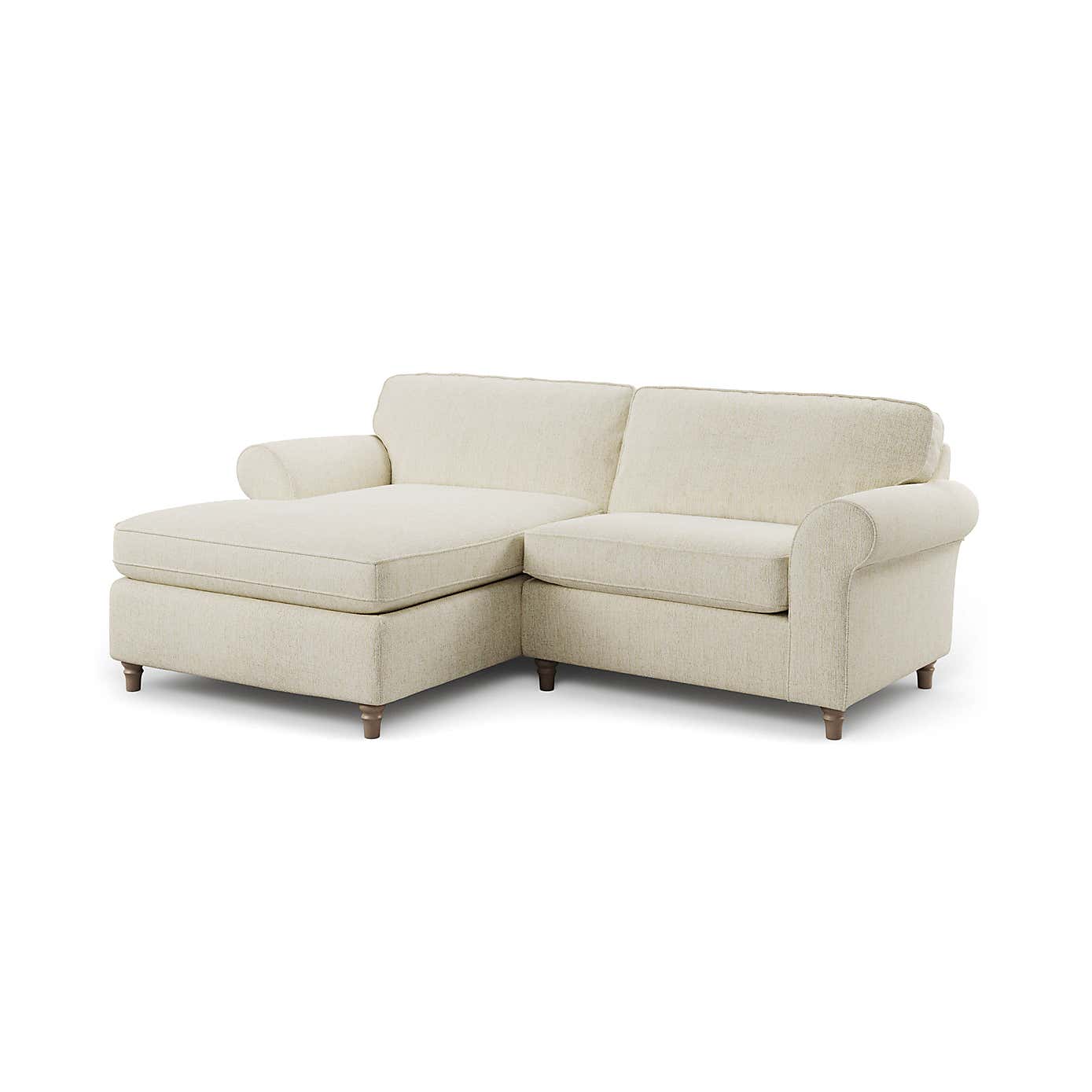 Flori Corner Chaise Sofa, Chunky Chenille
