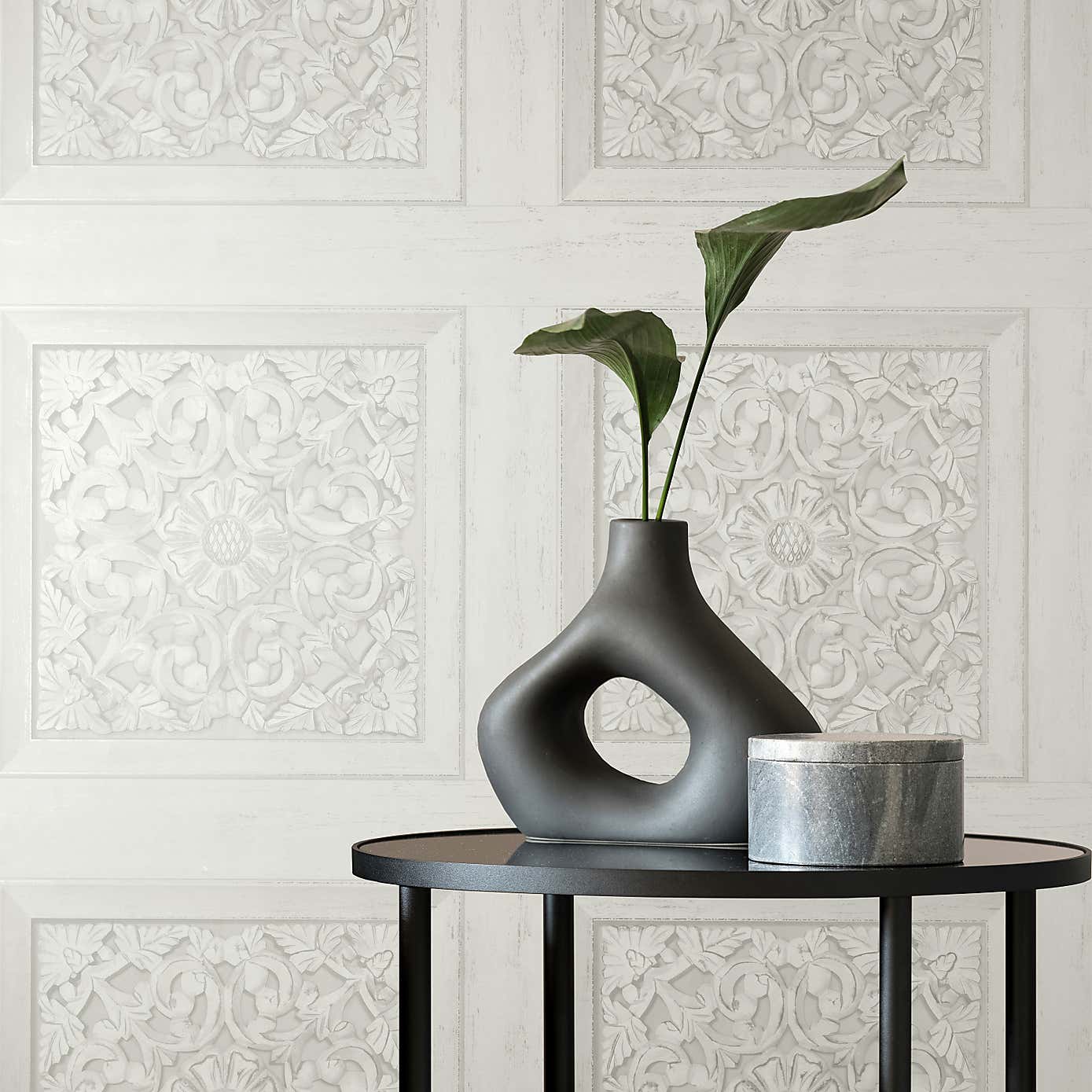 Carved Panel Wallpaper