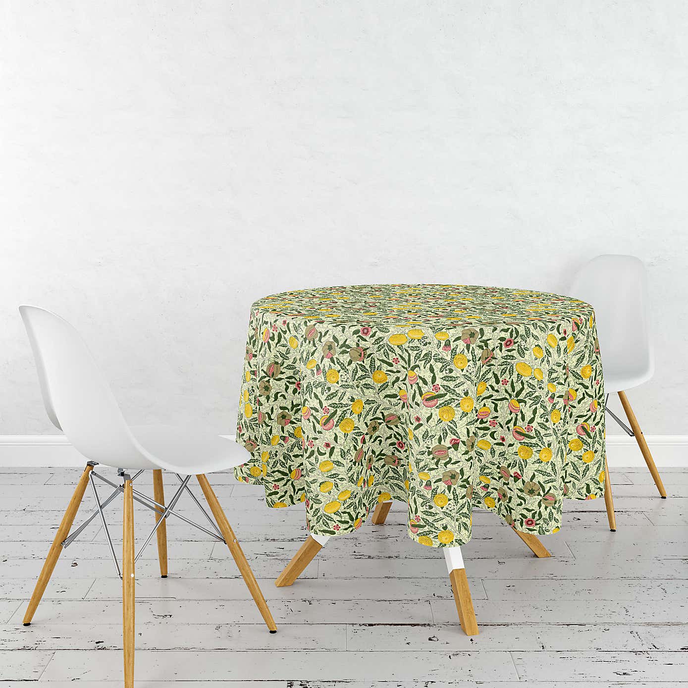 William Morris Fruit Circular Acrylic Coated Tablecloth