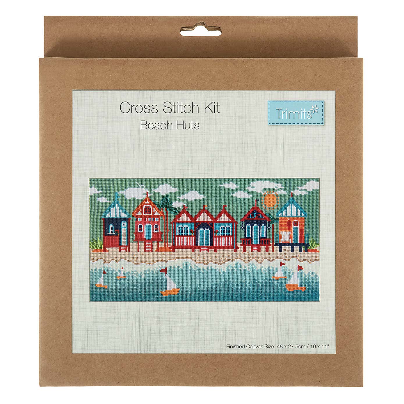 Cross Stitch Large Beach Hut