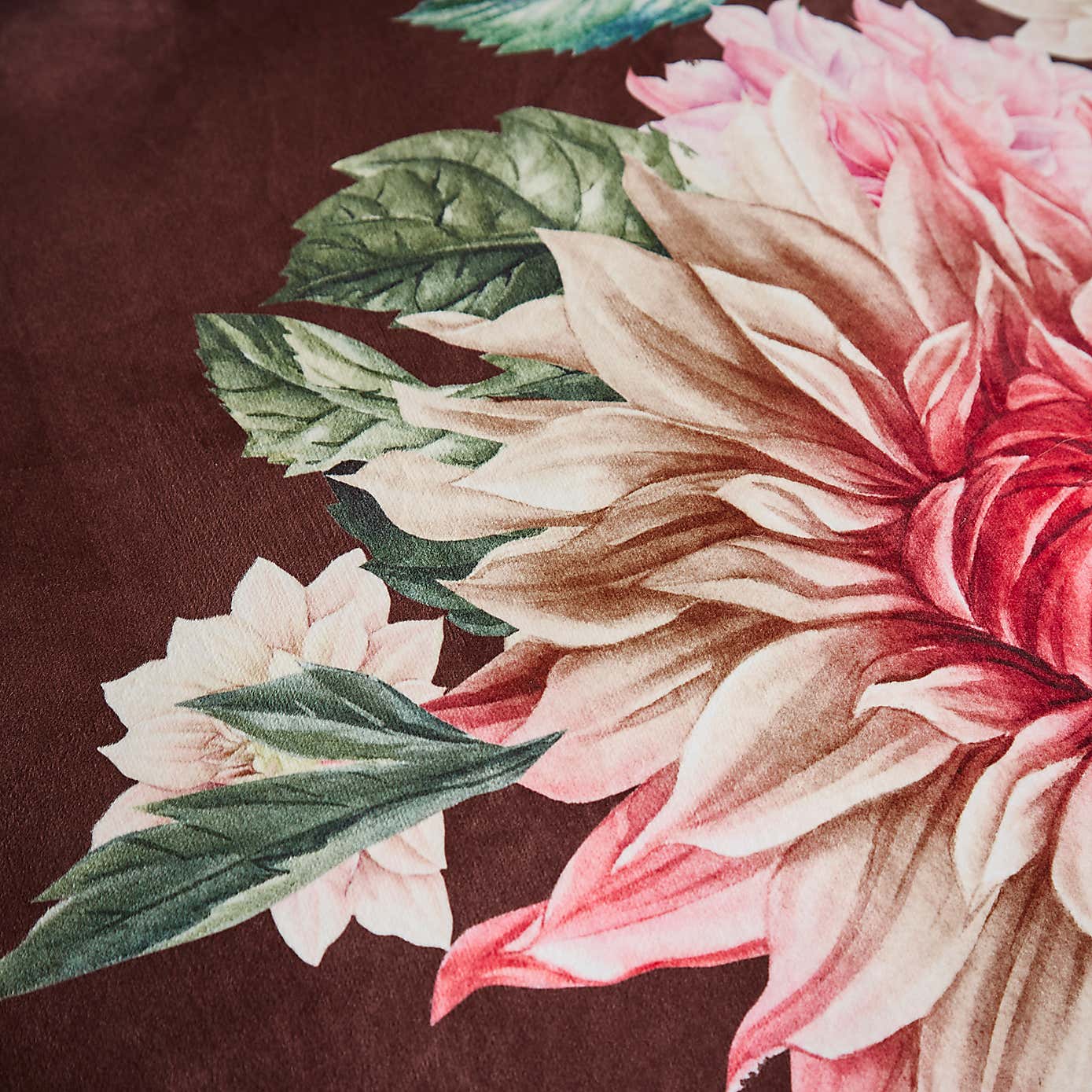 Allouise Floral Brown Duvet Cover and Pillowcase Set