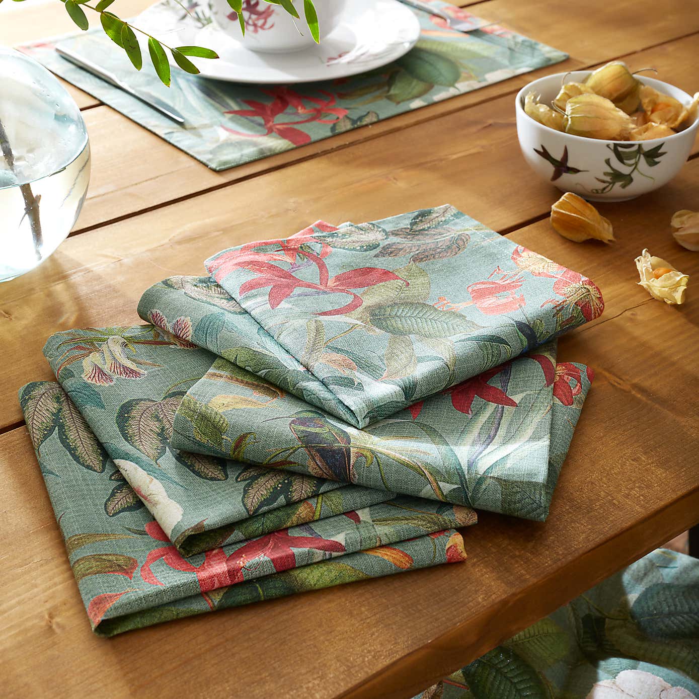 Botanical Birds Napkins 4pck