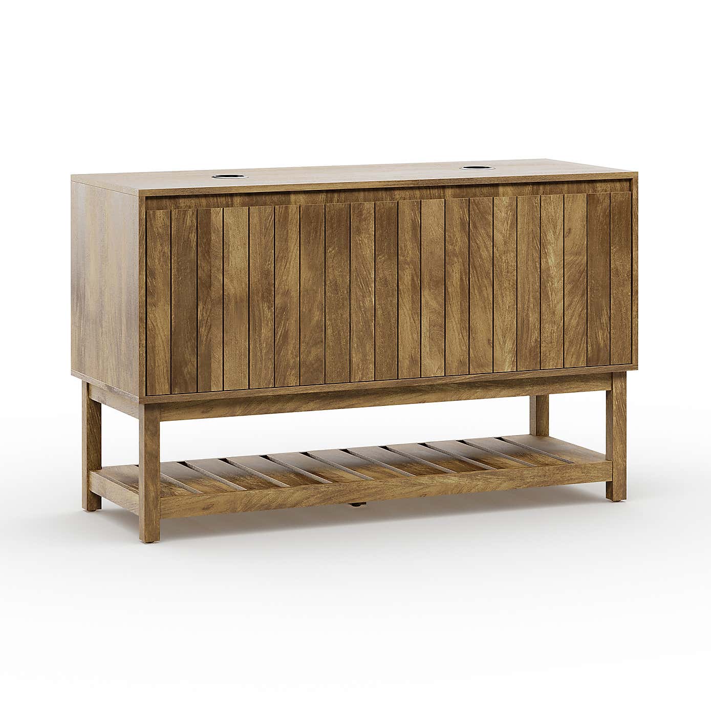 Humphrey Double Vanity Unit, Mango Wood Effect