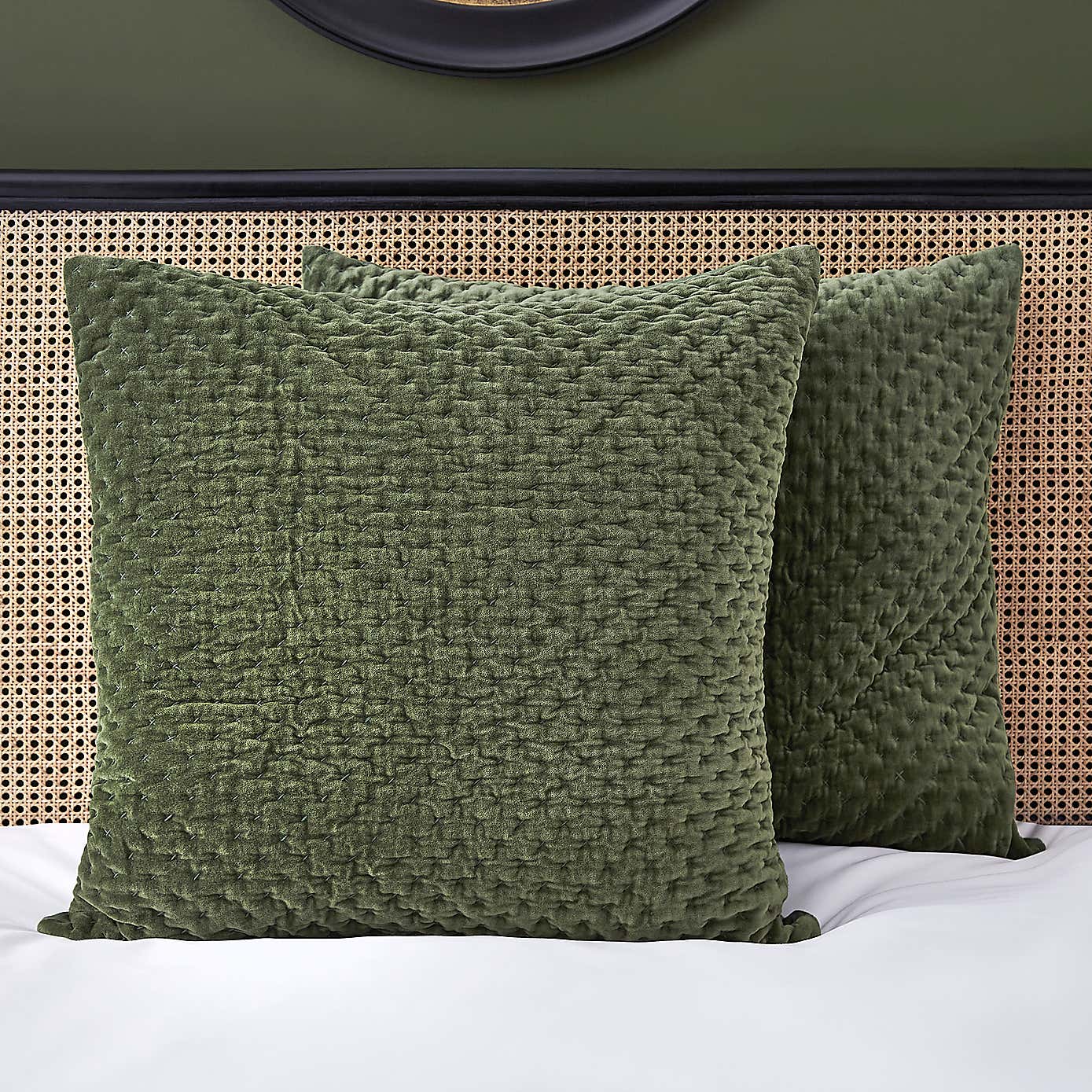 Dorma Purity Genevieve Green Continental Square Pillowcase