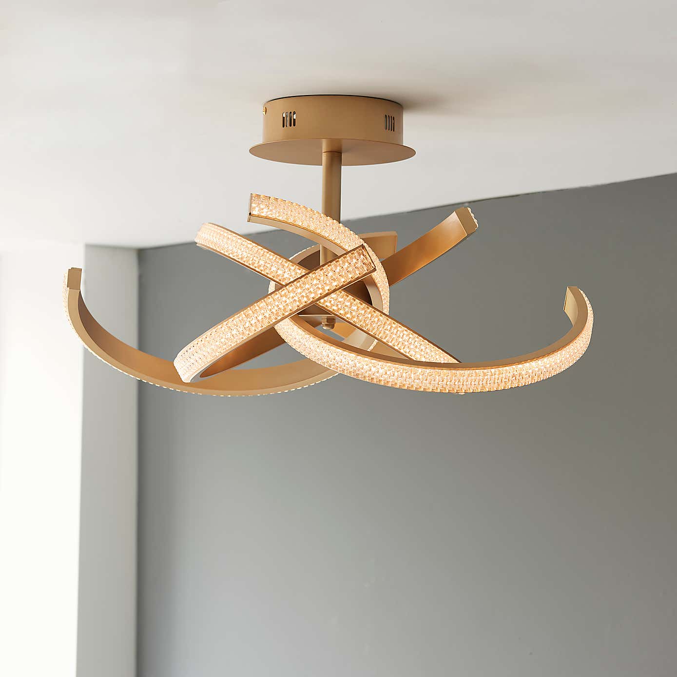 Vogue Sierra 4 Light Semi Flush Ceiling Light