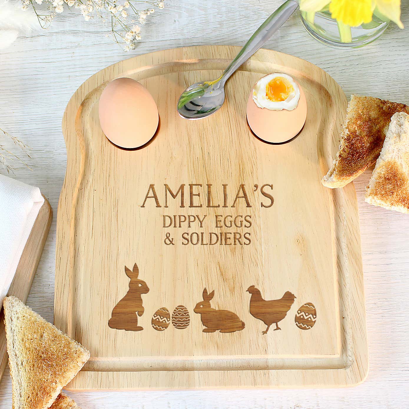Personalised Spring Egg and Toast Board