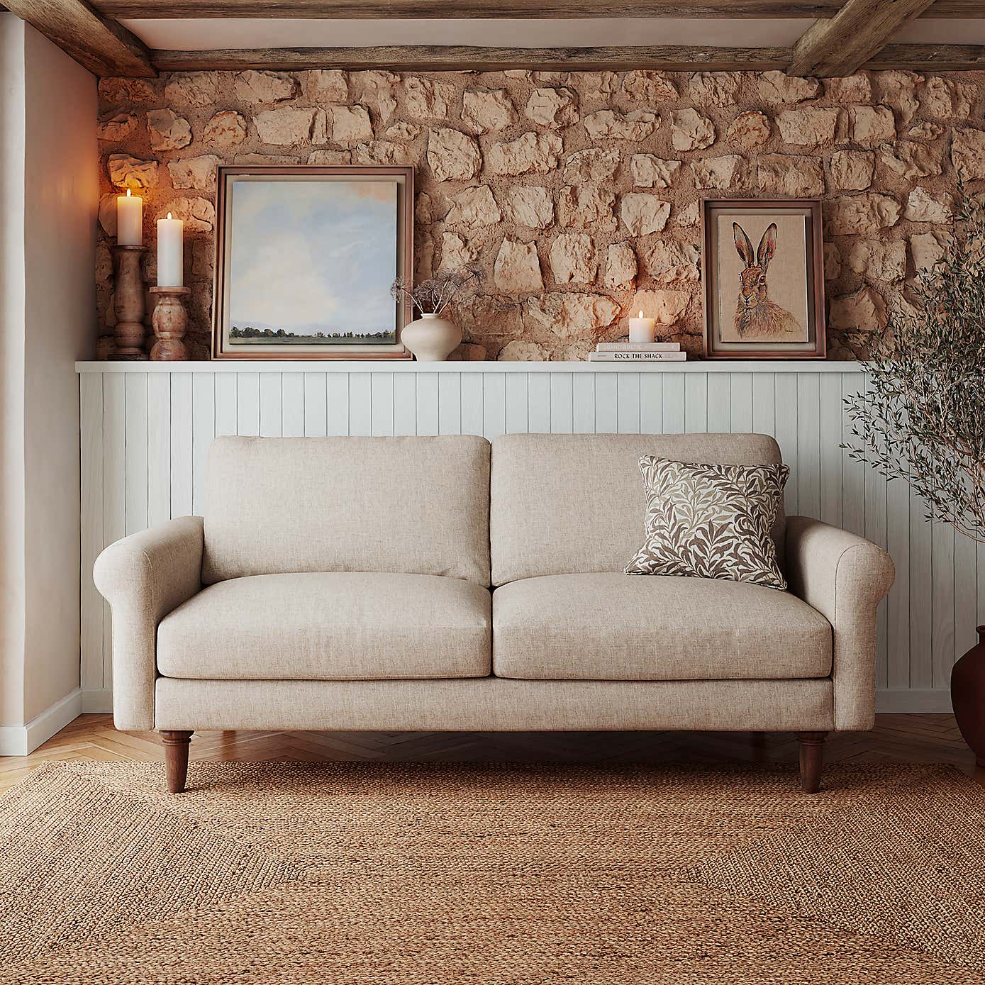 Maeve Compact Flatweave 3 Seater Sofa