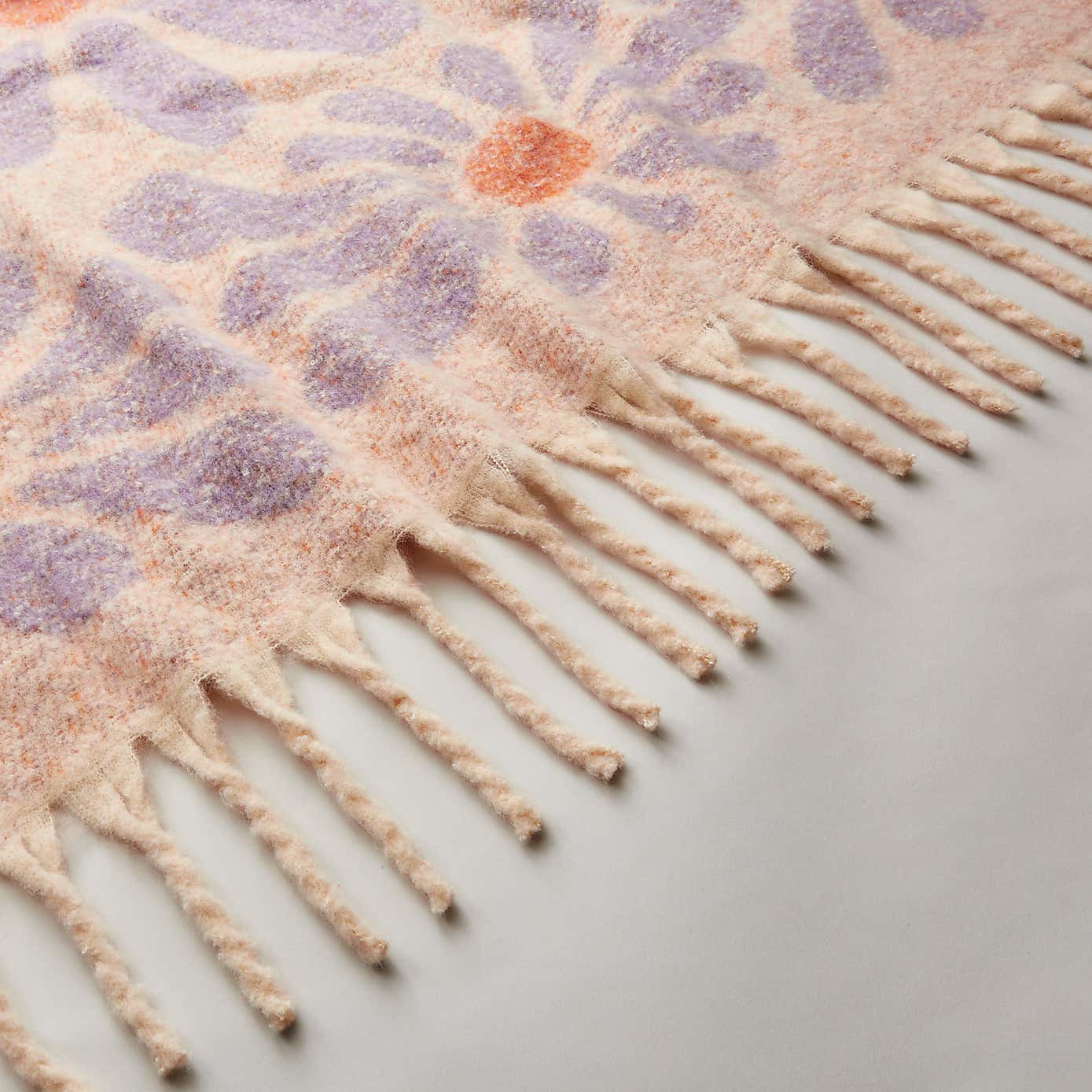 Retro Flower Mohair Throw 130cm x 180cm