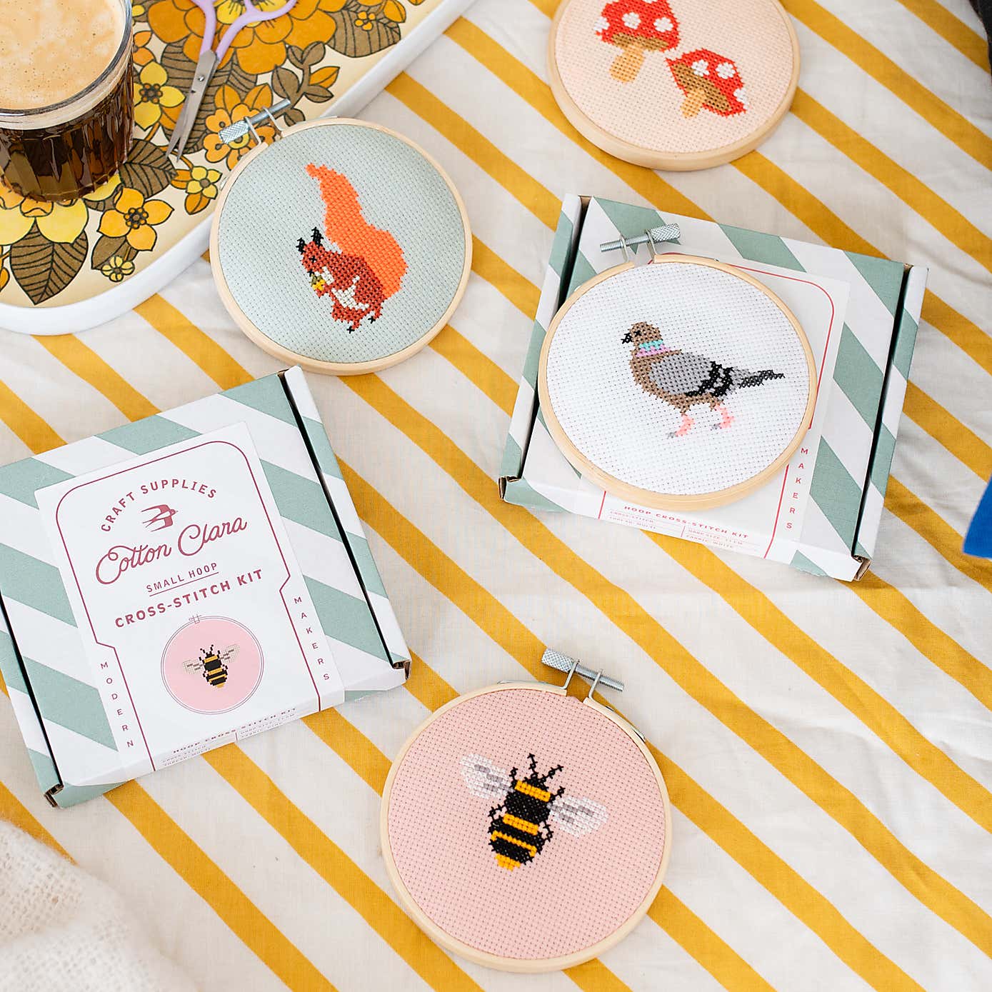 Cotton Clara Bee Cross Stitch Kit