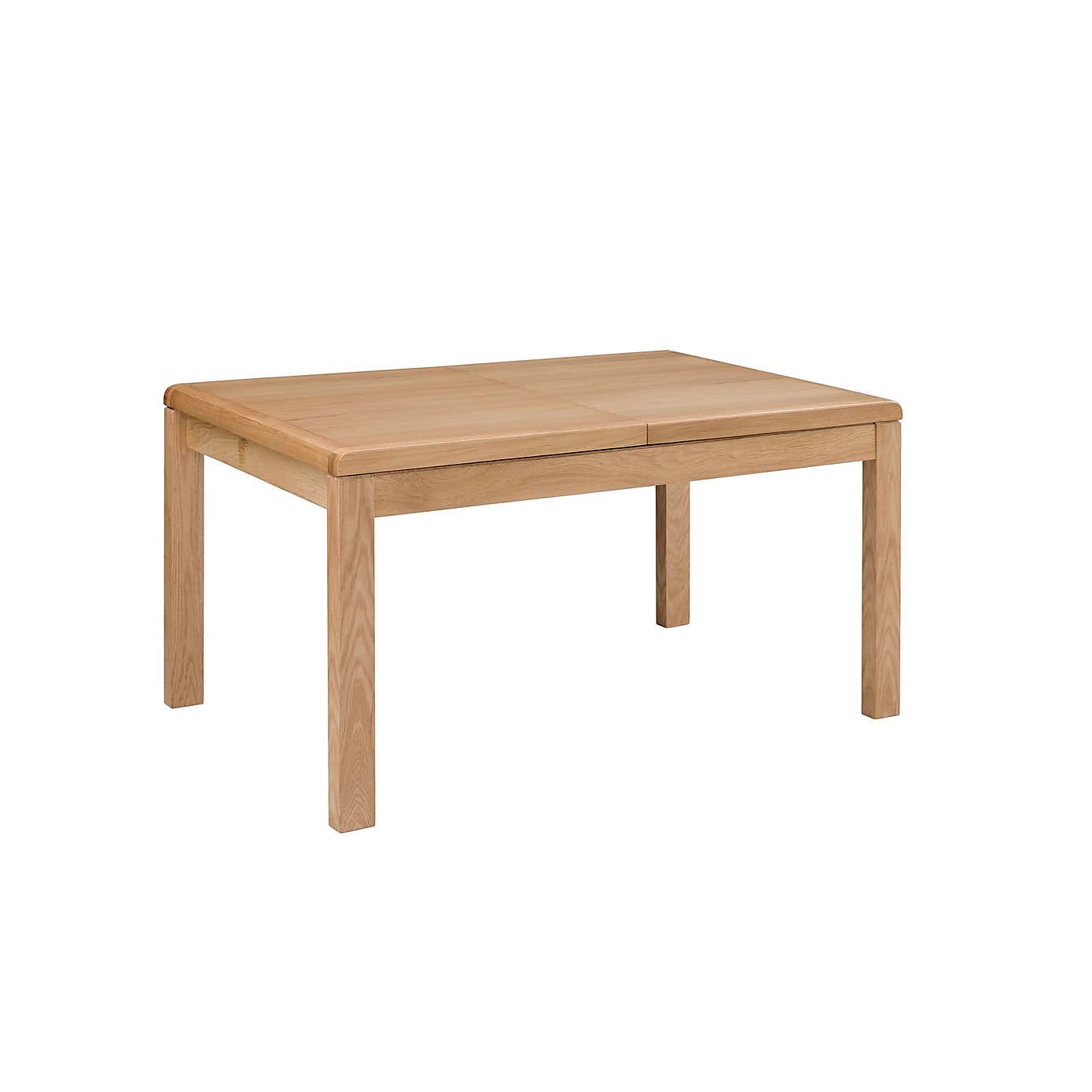 Curve Round Extendable Dining Table with 6 Chairs, Solid Oak