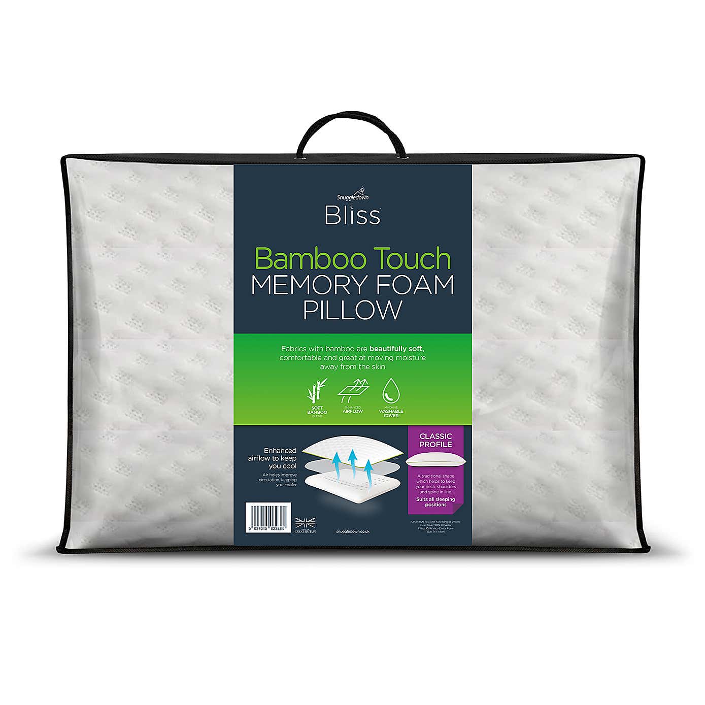 Snuggledown Bliss Traditional Bamboo Pillow
