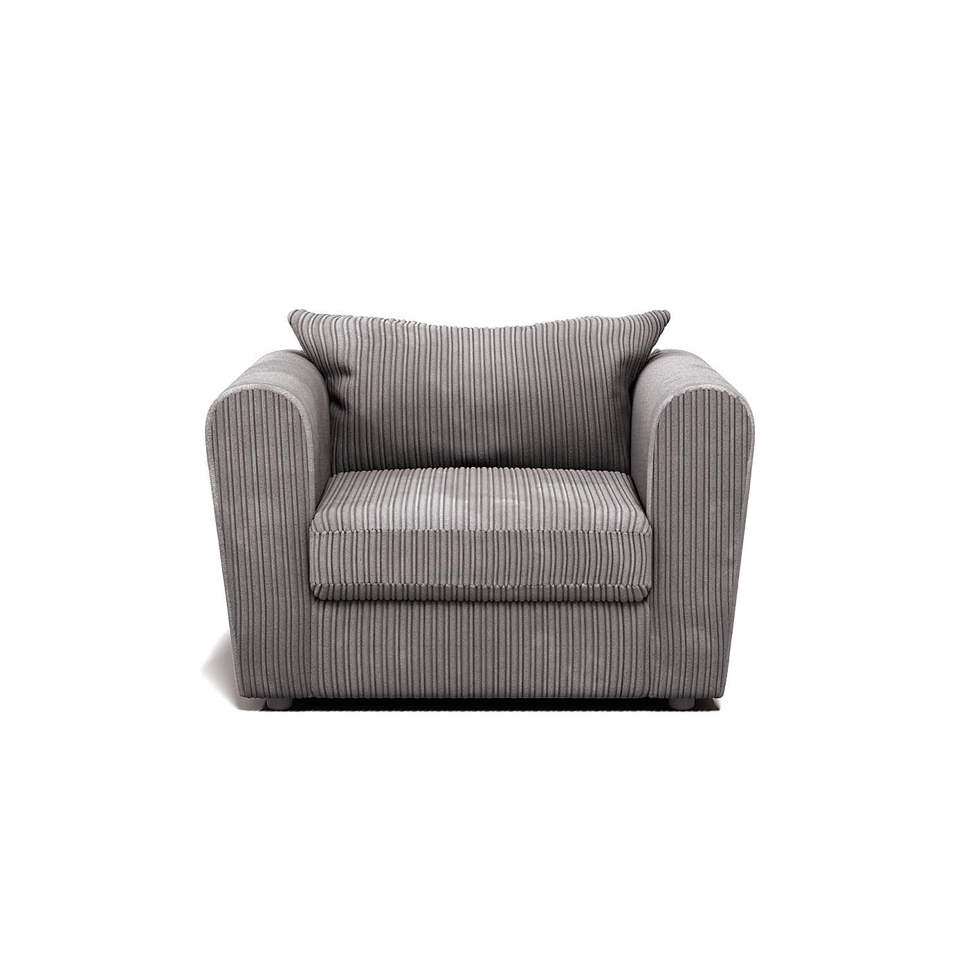 Blake Curved Arm Jumbo Cord Snuggle Chair