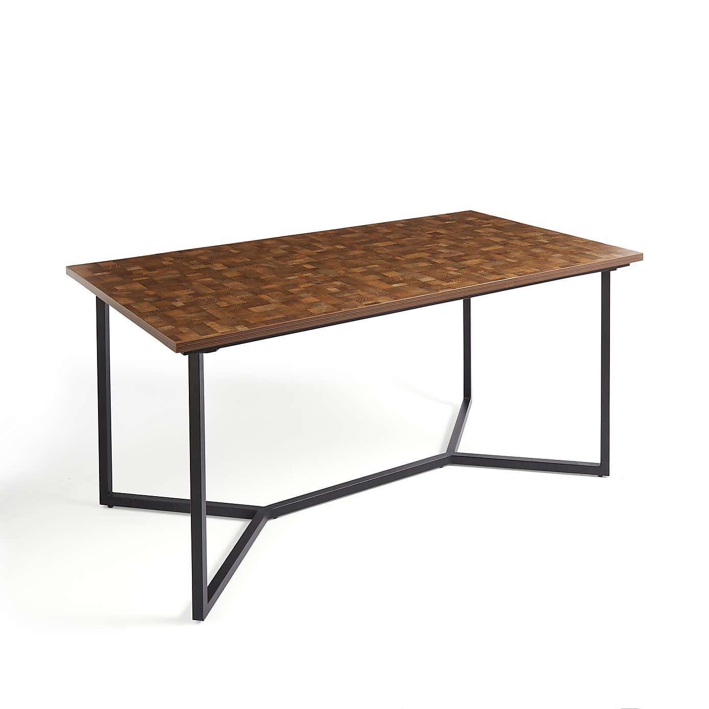 Brayden 6 Seater Rectangular Dining Table, Parquet Effect