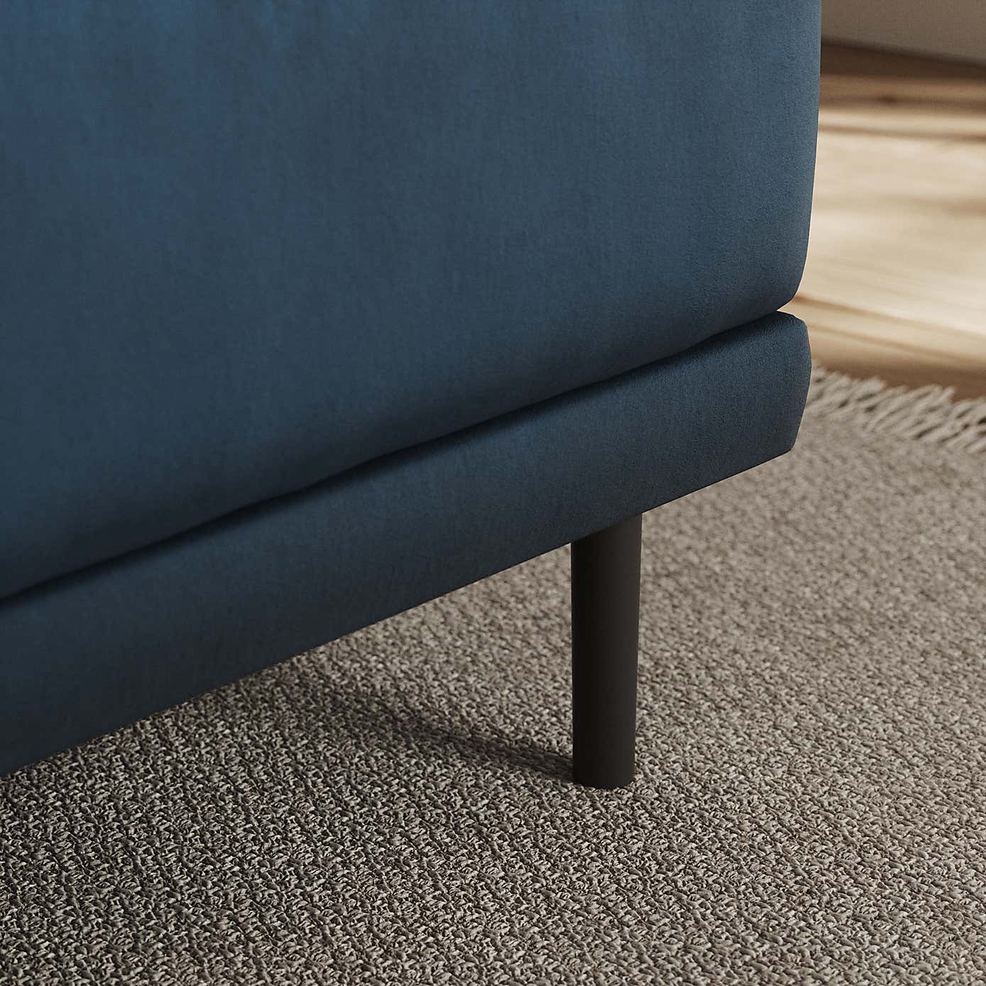 Mae Long Dining Bench, Matte Plush Velvet