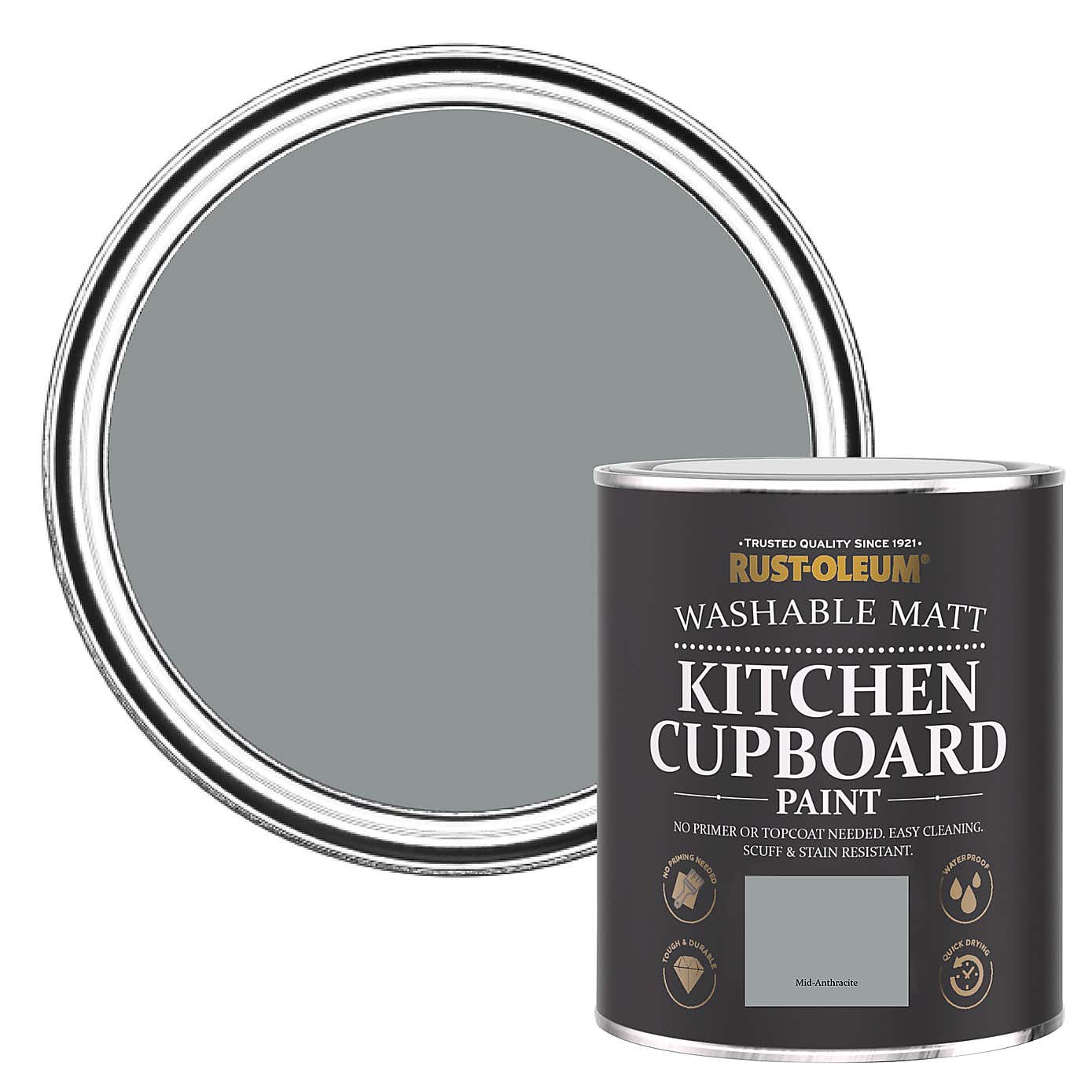 Rust-Oleum Mid Anthracite Matt Cupboard Paint