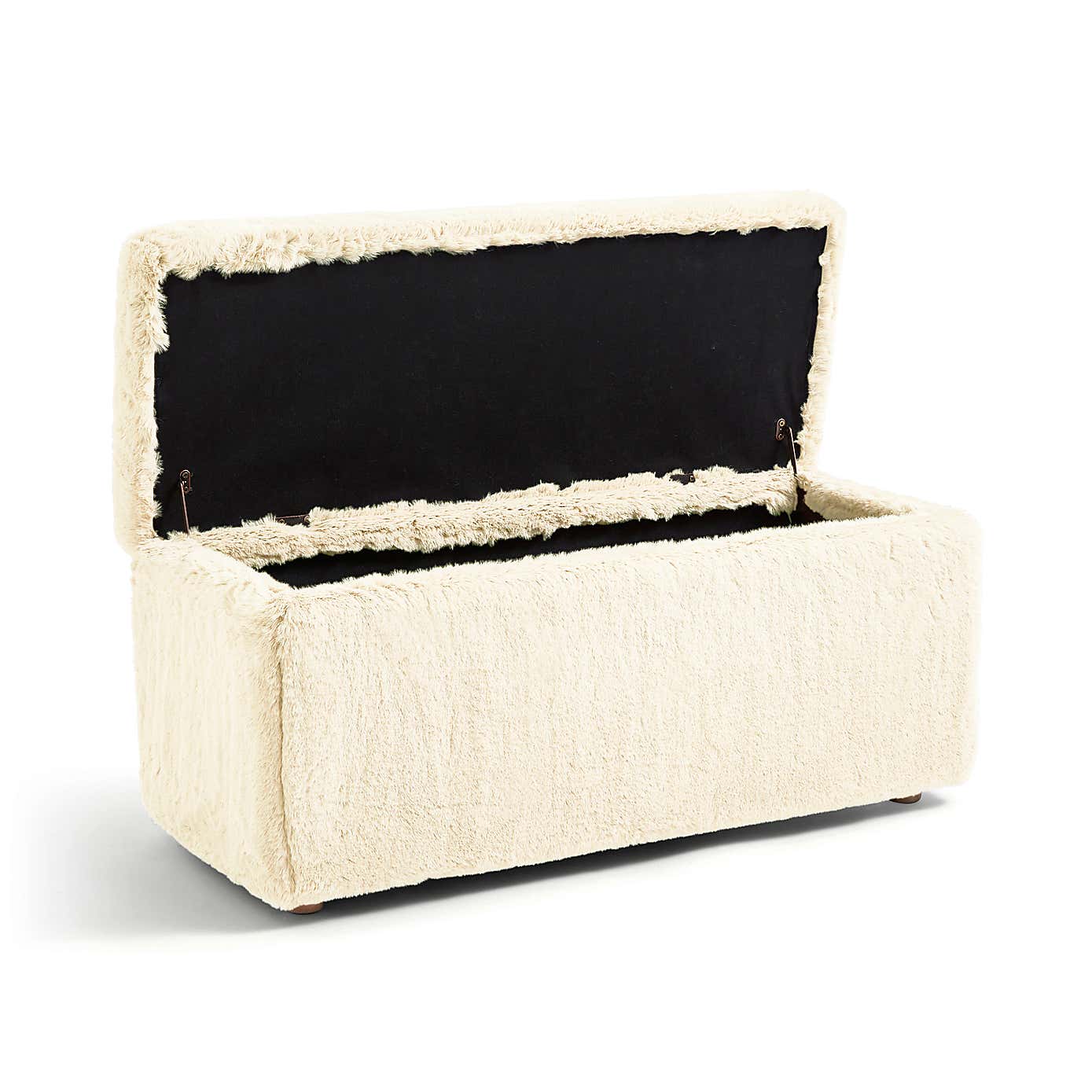 Elysia End of Bed Ottoman, Faux Fur