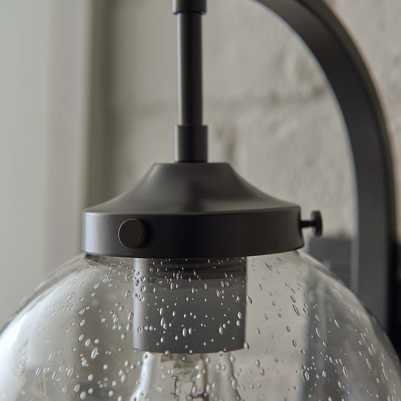 Twain Outdoor Globe Glass Wall Light