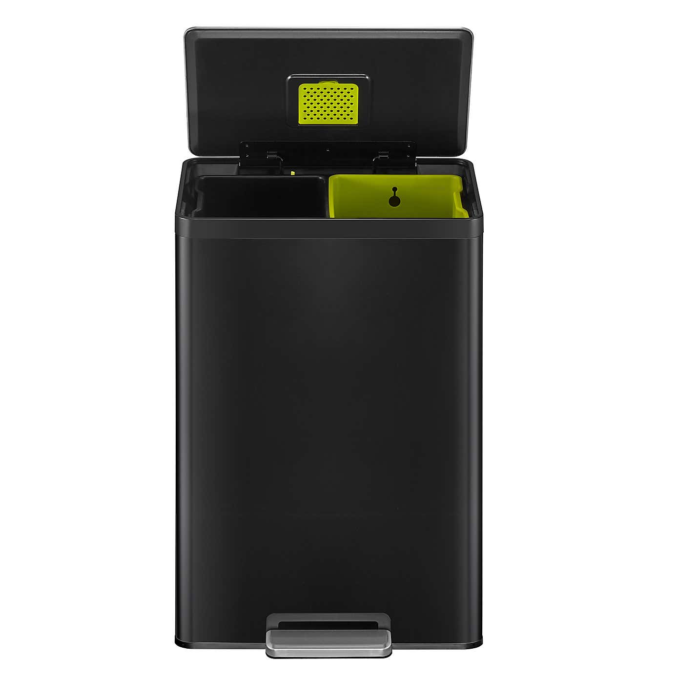 EKO Ecocasa II 20/20L Matt Black Steel Recycling Bin