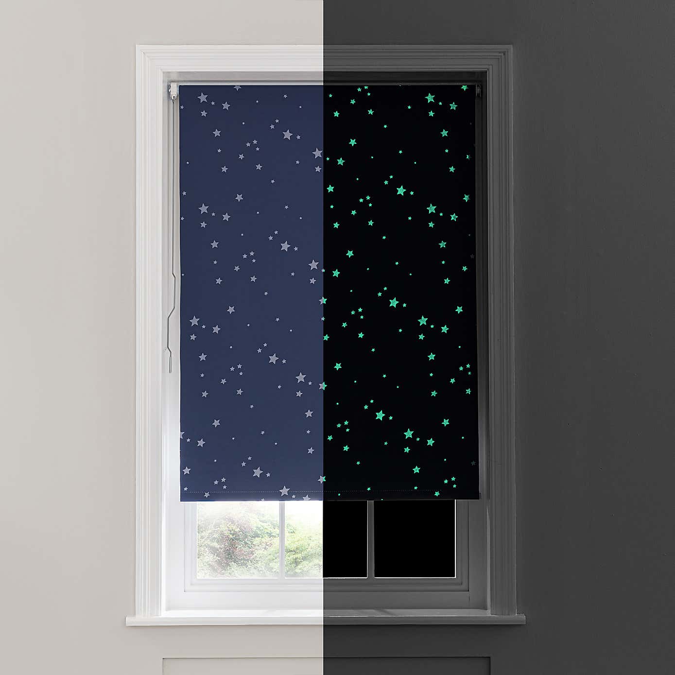 Glow in the Dark Stars Cordless Blackout Roller Blind