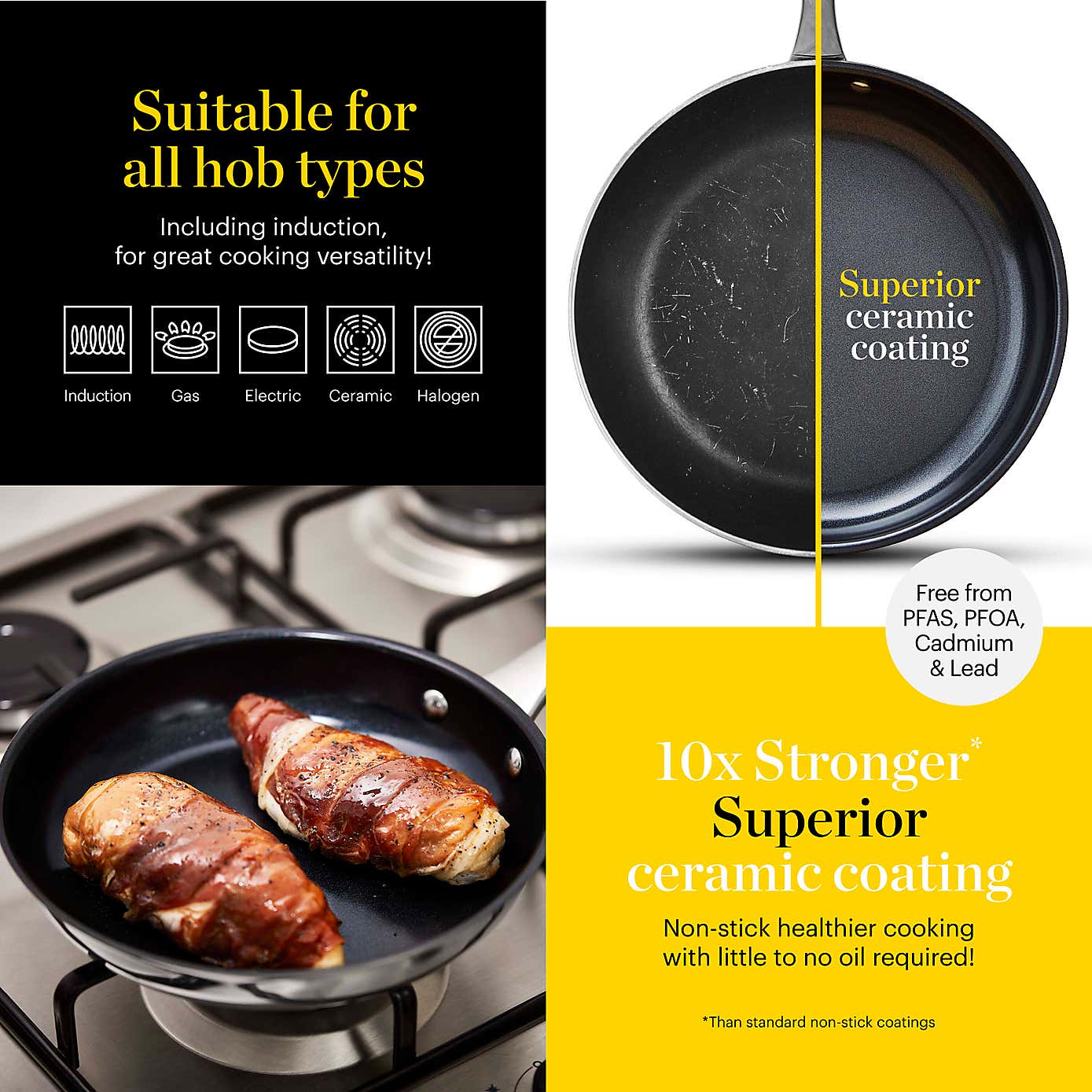 Good Food Tri Ply 24cm Frying Pan