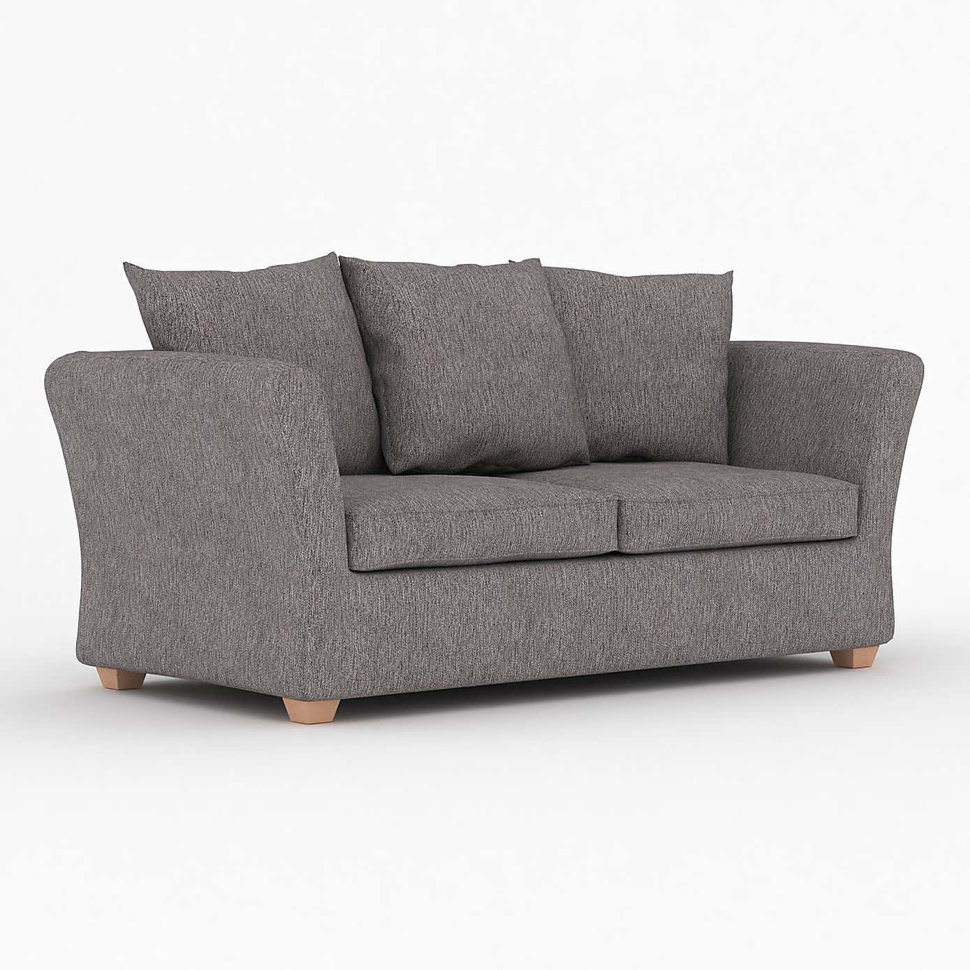 Emmett Woven Fabric 2 Seater Double Sofa Bed