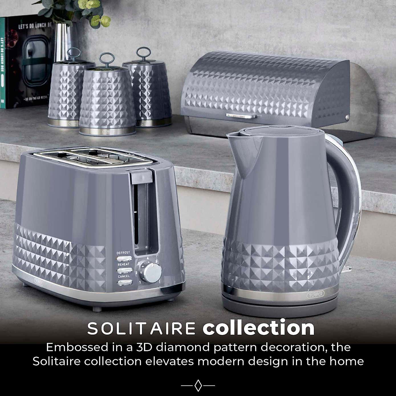 TOWER Solitaire Set of 3 Canisters
