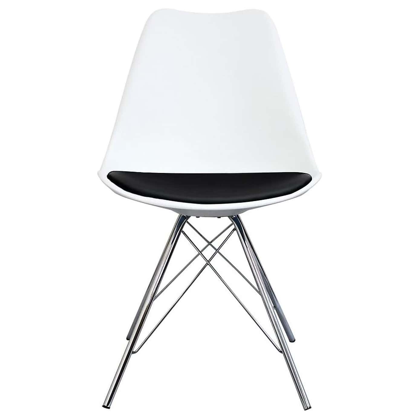Fusion Living Soho White Plastic Dining Chair