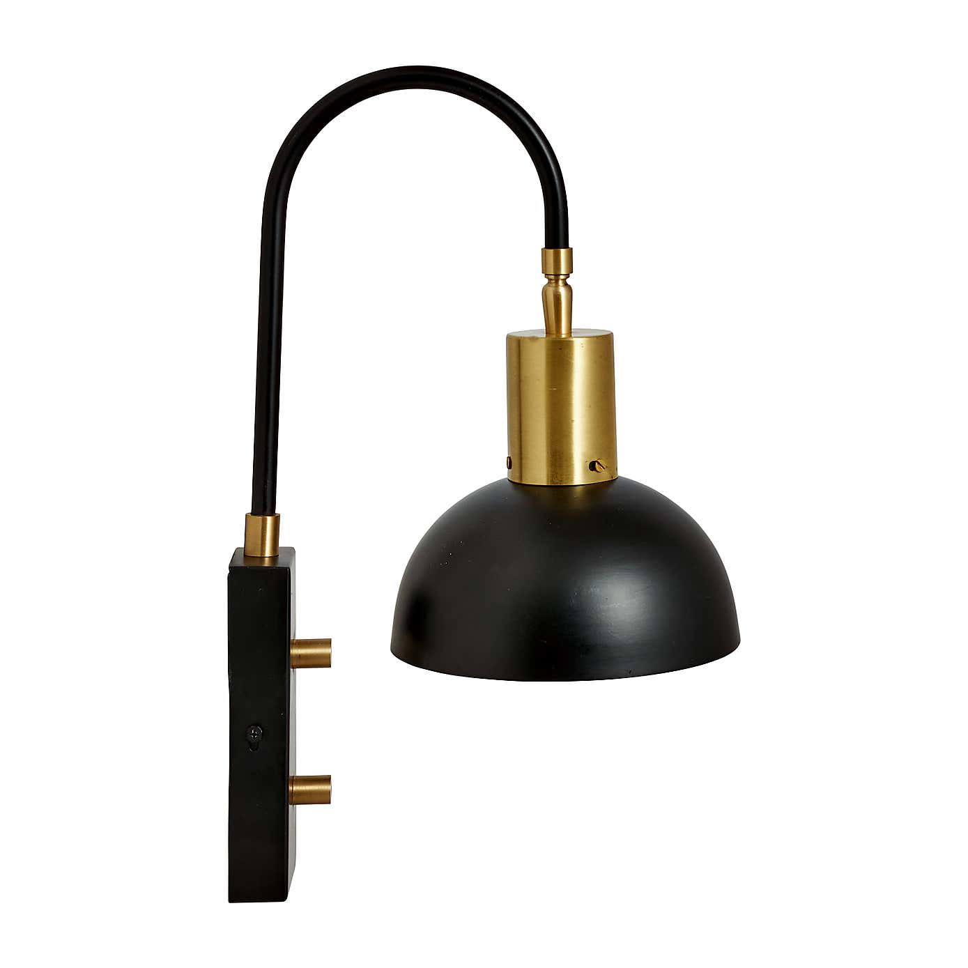 Mayfair Matt Black Domed Task Wall Light