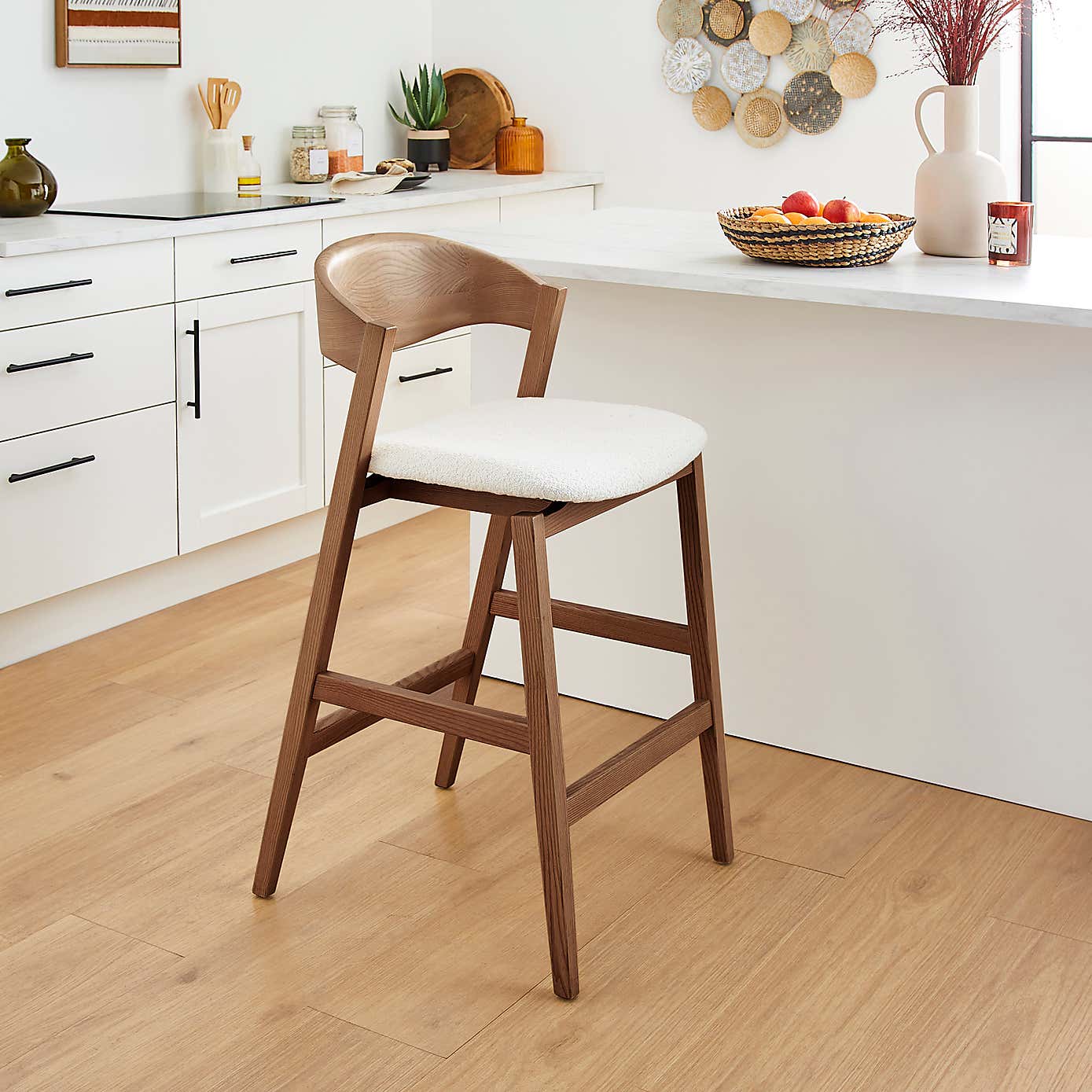 Oskar Boucle Bar Stool