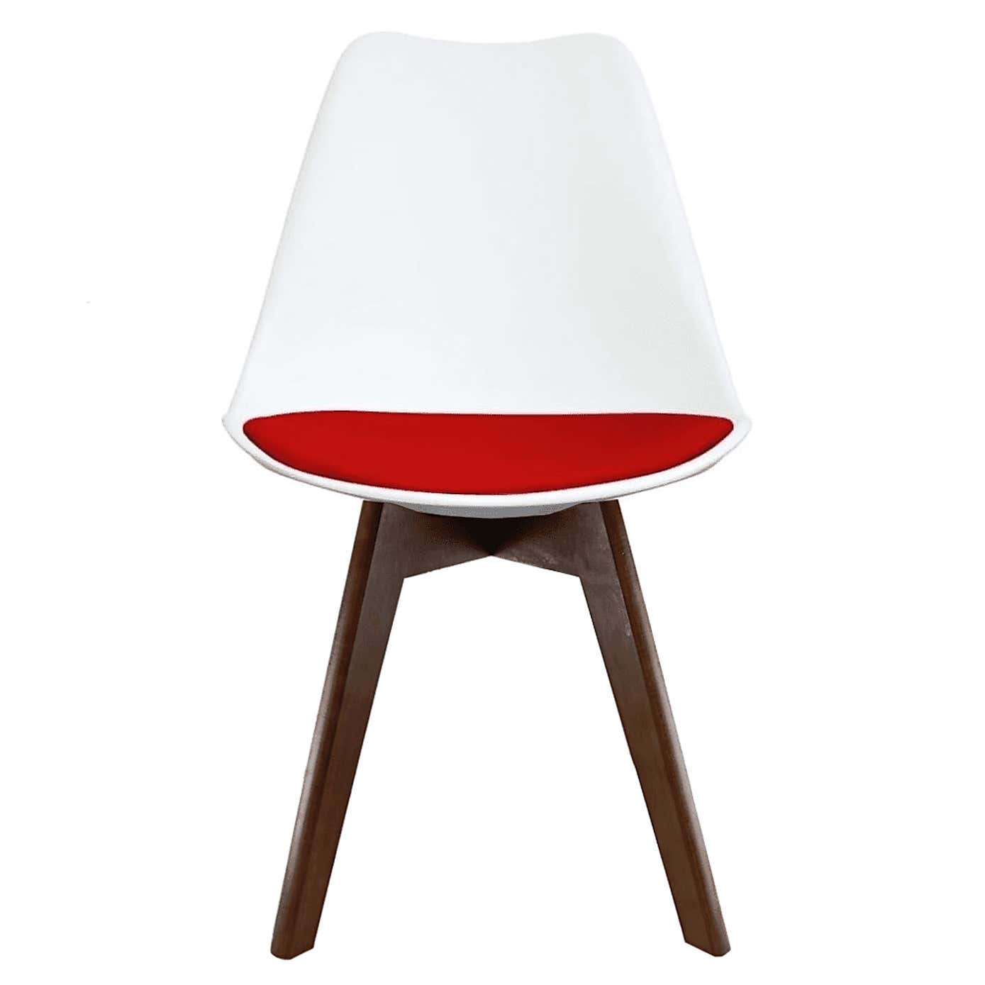 Fusion Living Soho White Plastic Dining Chair with Squared Legs