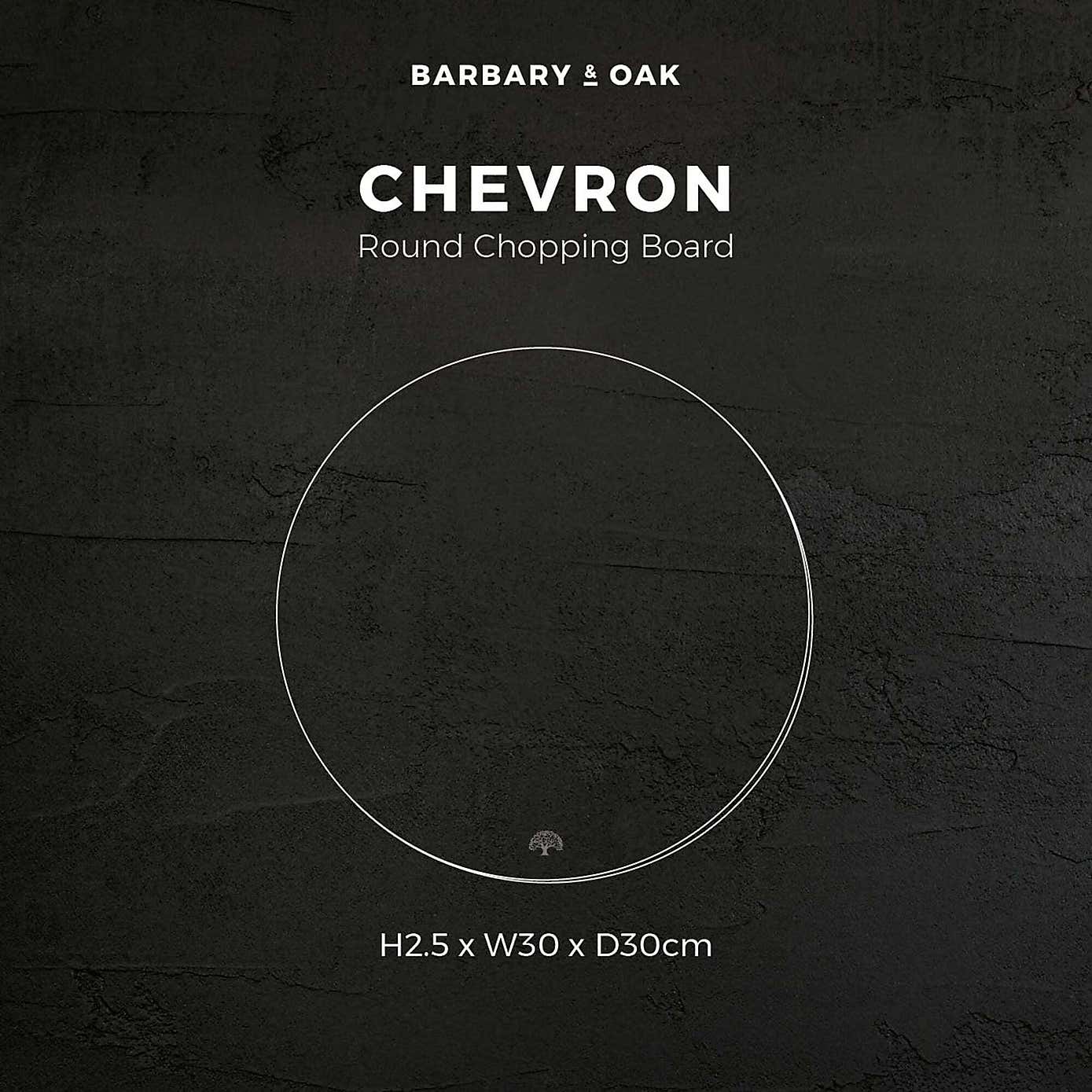 Barbary & Oak Acacia Wood Round Chopping Board