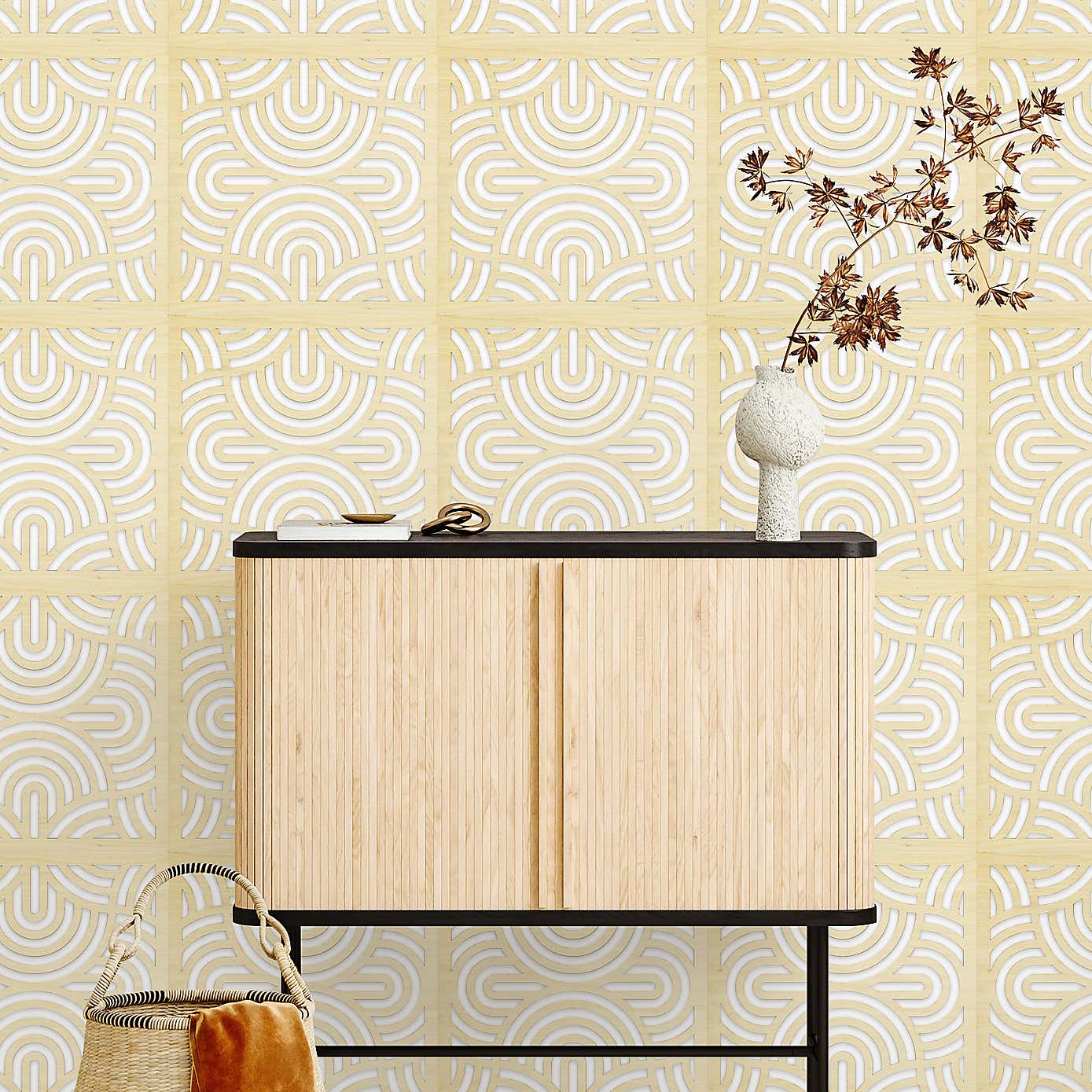 Decorative Curves Wooden Tiles