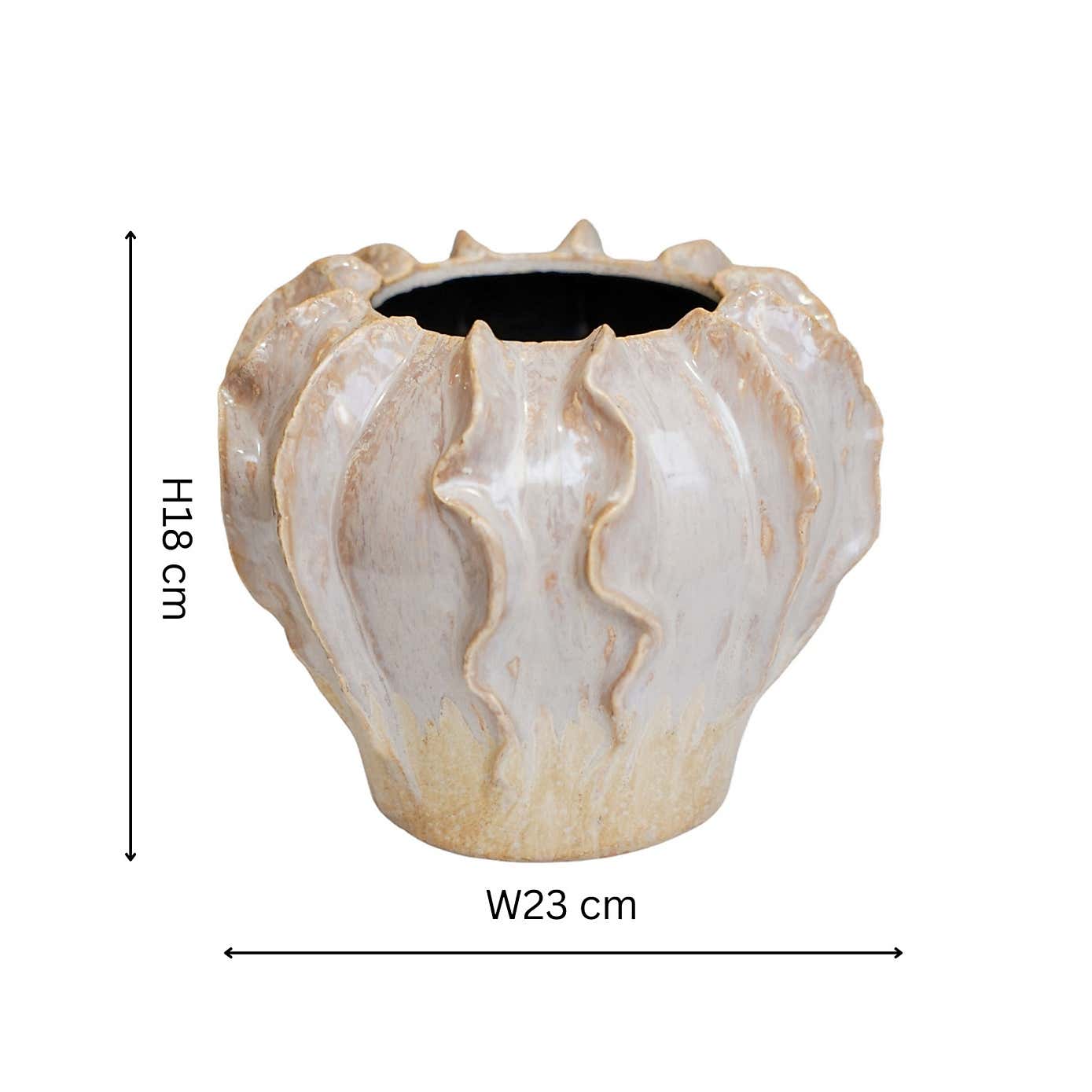 Scarlet Coral Reef Ceramic Vase