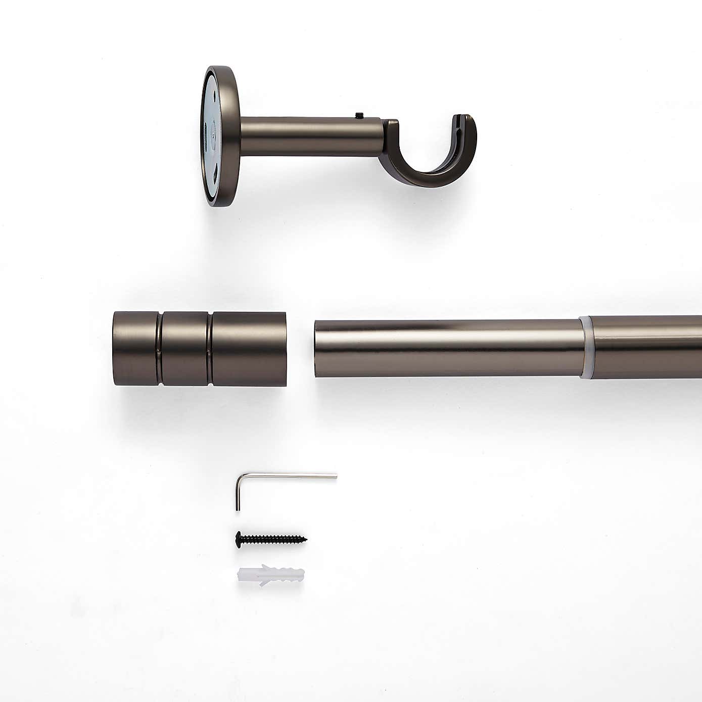 Cylinder Extendable Metal Eyelet Curtain Pole