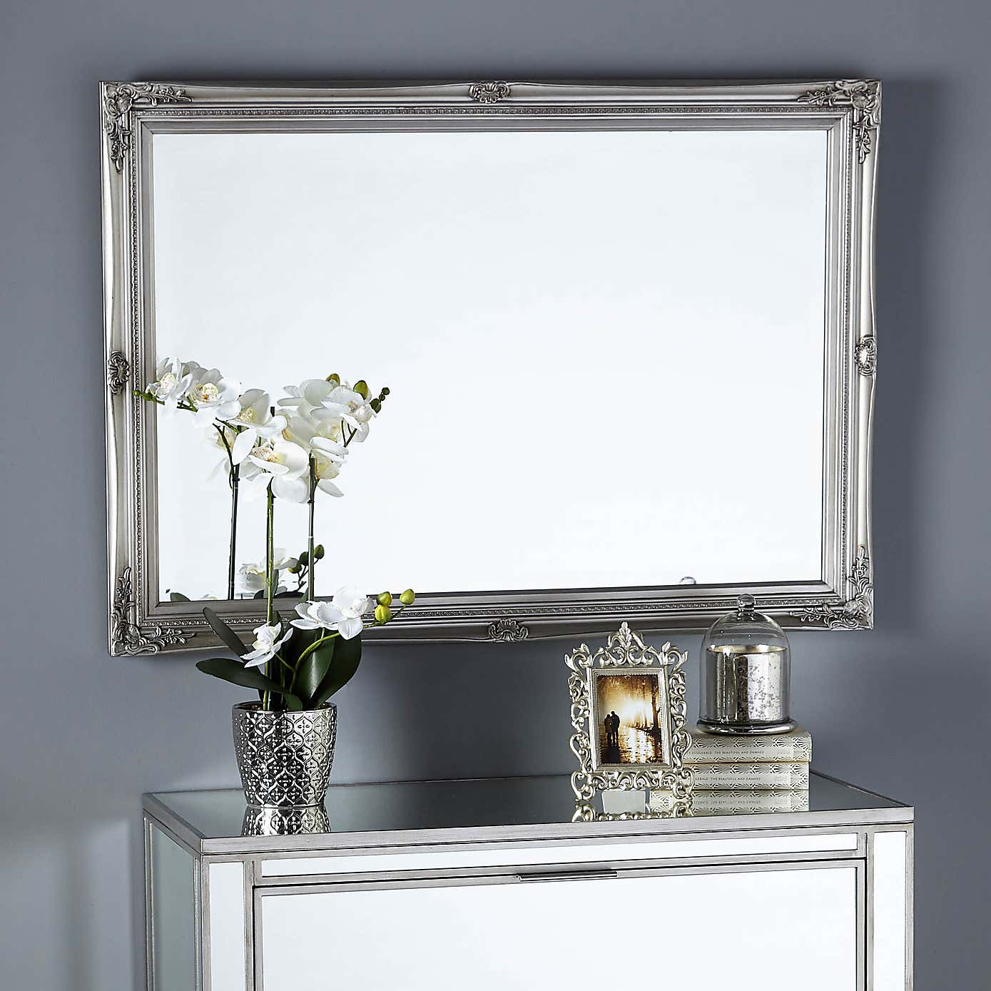 Swept Mirror 104x74cm White