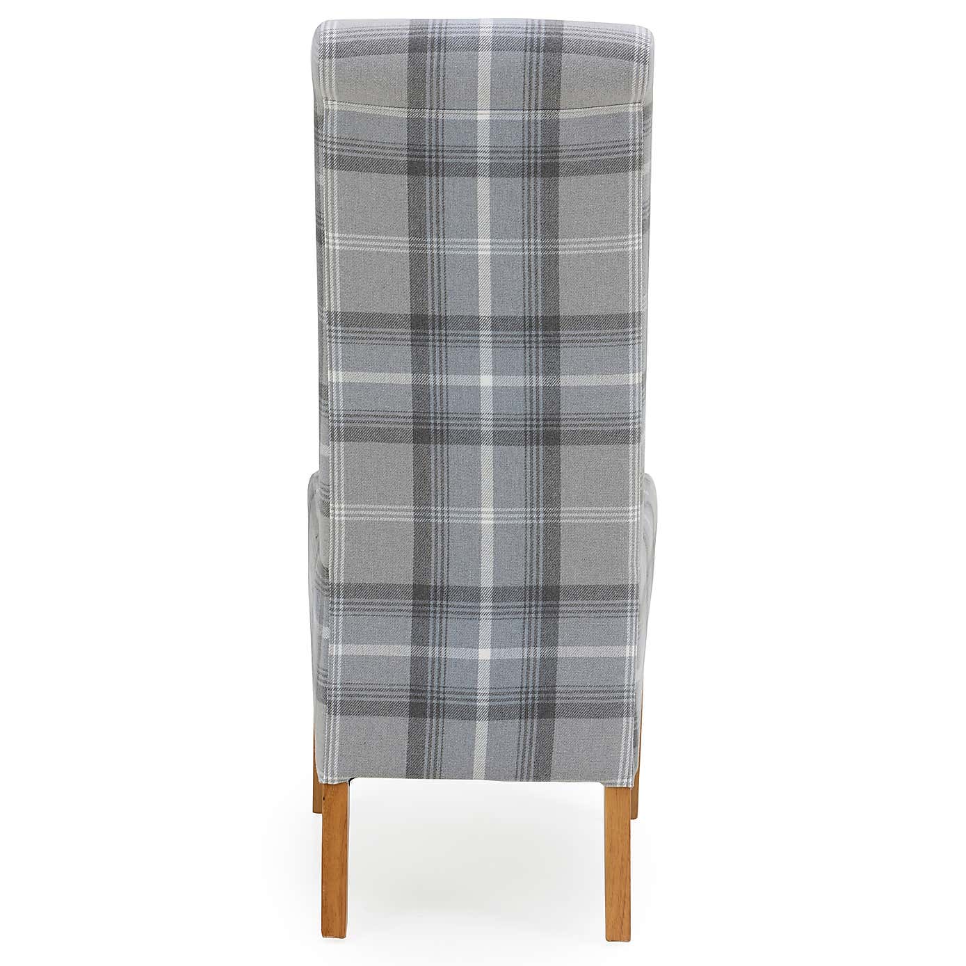 Set of 2 Chester Dining Chairs, Woven Check Fabric