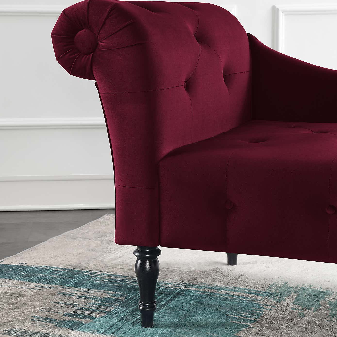 Wisteria Velvet Chaise Lounge